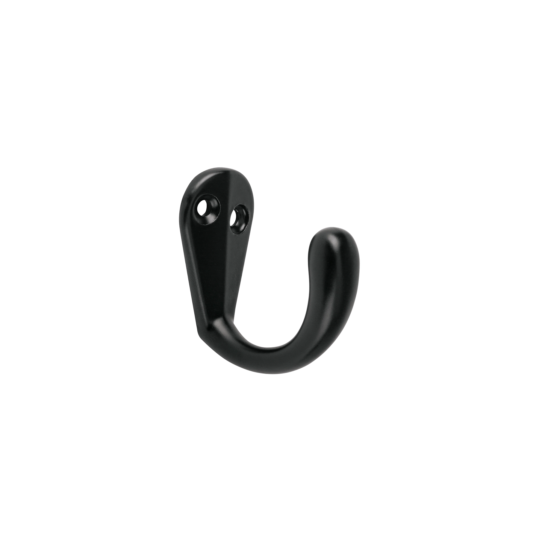 Gancho sencillo tipo perchero, 4 cm, negro, HERMEX