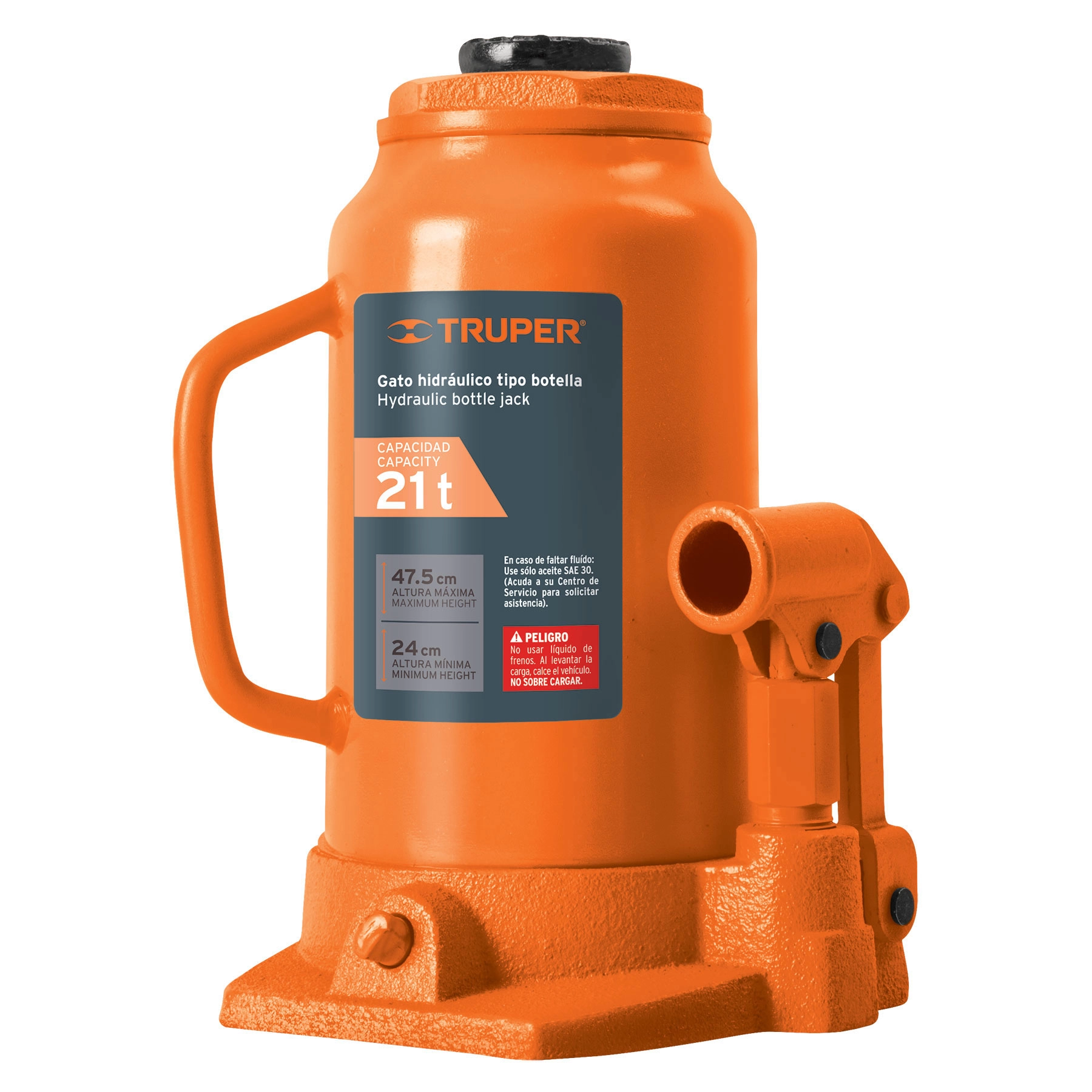 Gato hidráulico de botella de 21 Ton, TRUPER