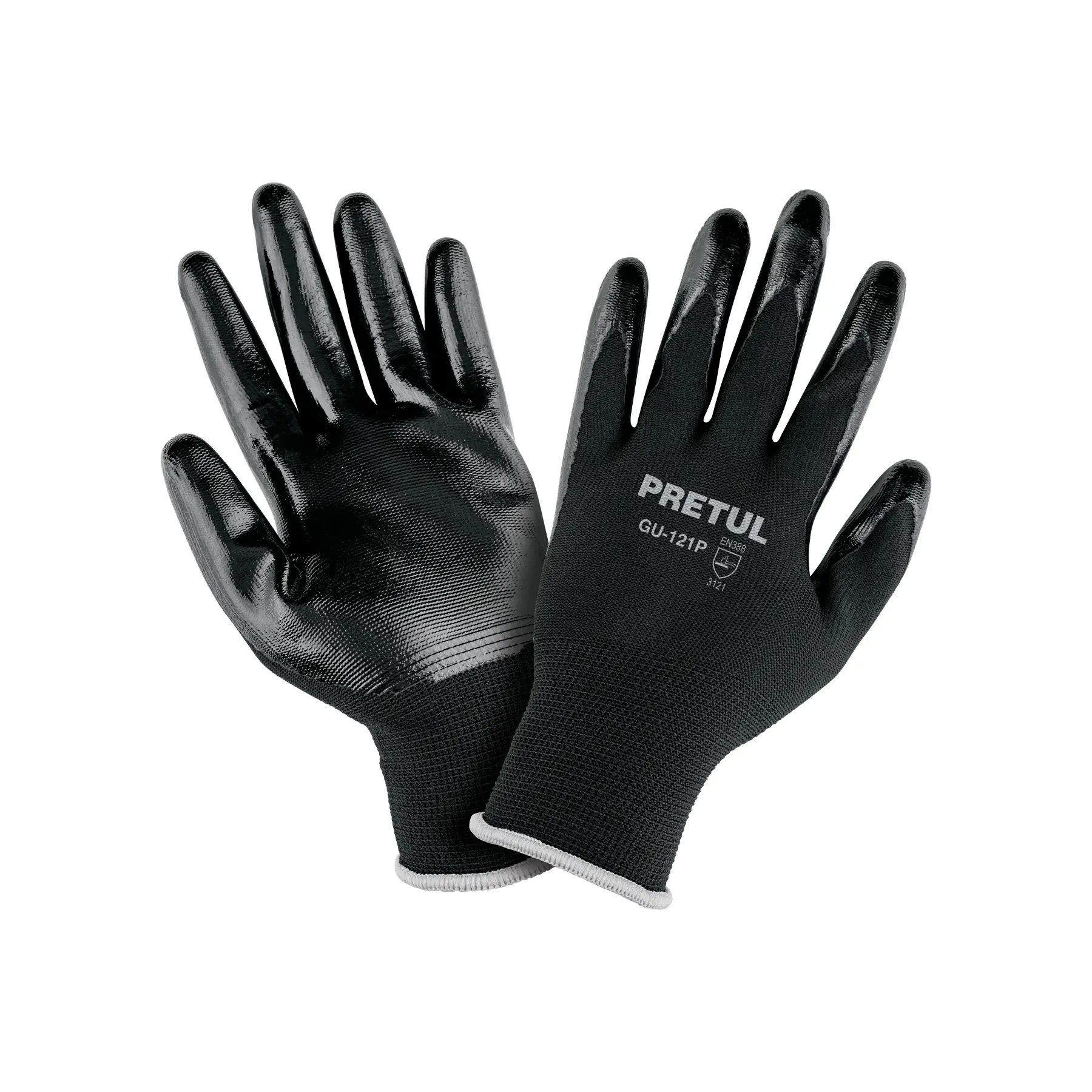 Guantes de nylon recubiertos de nitrilo, CH, PRETUL