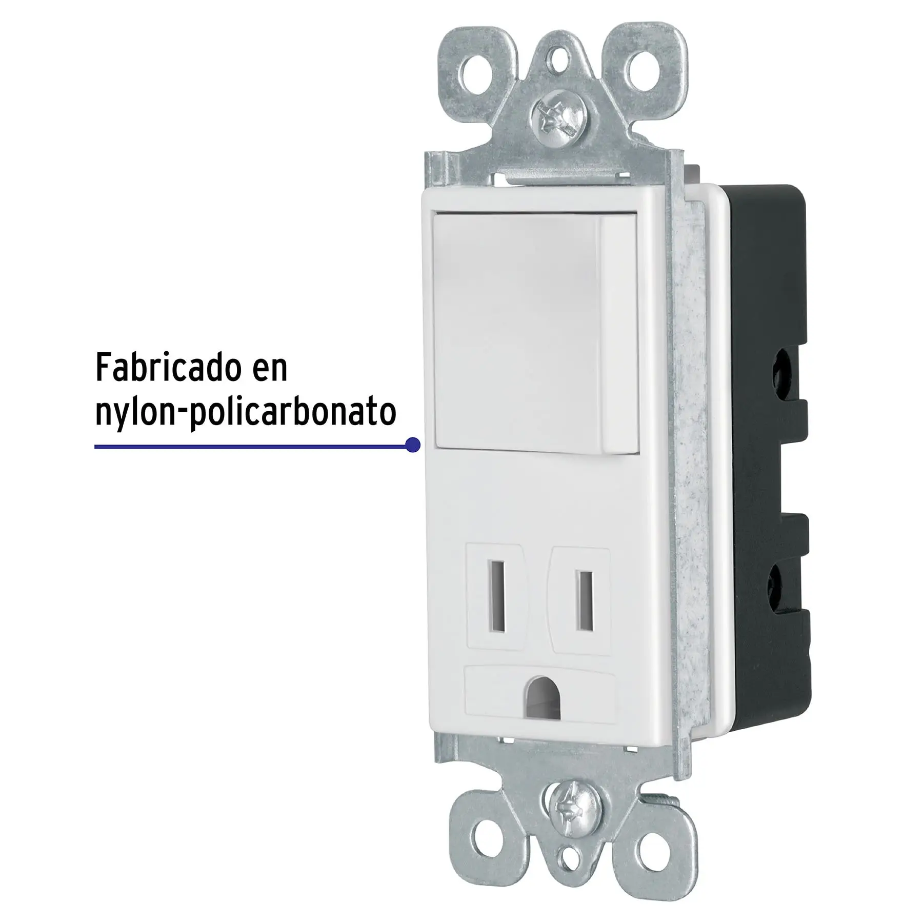 Interruptor-contacto, 2 polos + tierra, Classic, VOLTECK