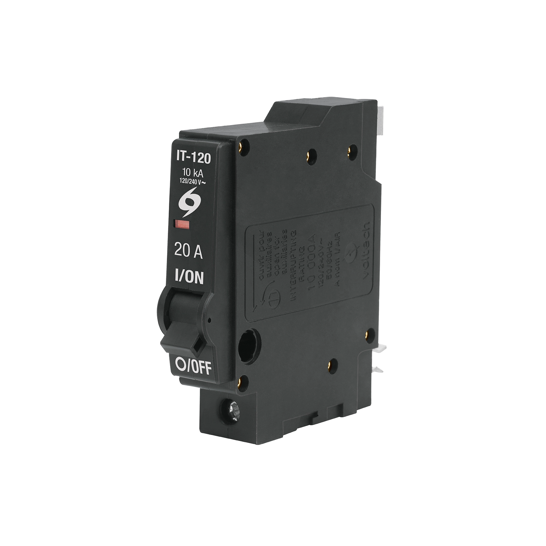 Interruptor de 1 polo 20A, enchufable, a granel, VOLTECK