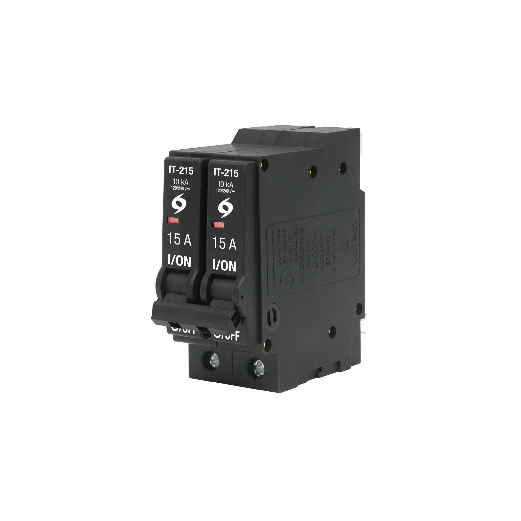 Interruptor de 2 polos 15A, enchufable, VOLTECK