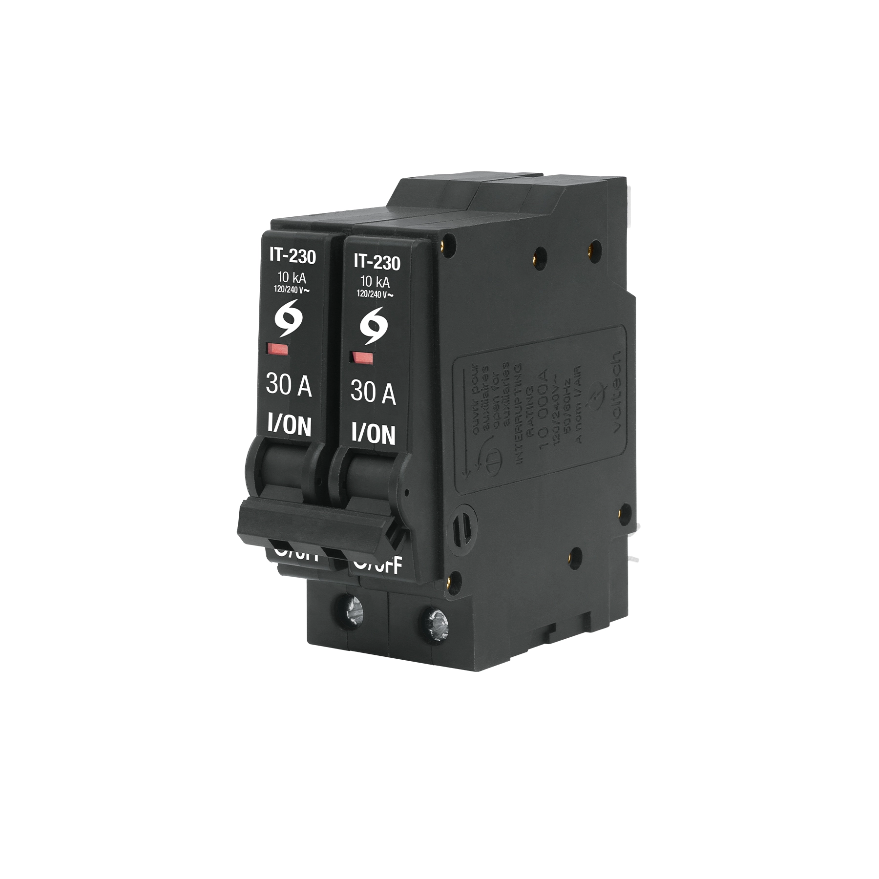 Interruptor de 2 polos 30A, enchufable, a granel, VOLTECK