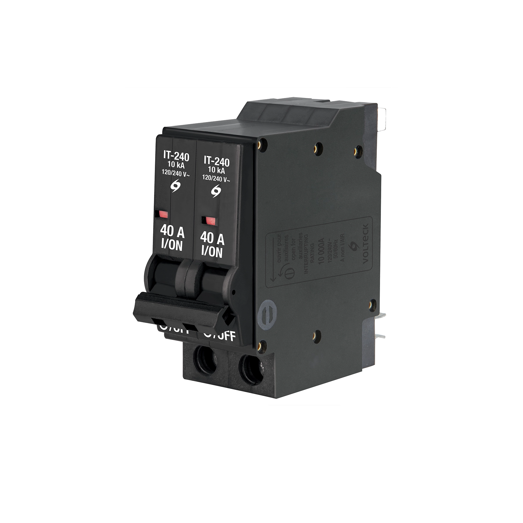 Interruptor de 2 polos 40A, enchufable, a granel, VOLTECK