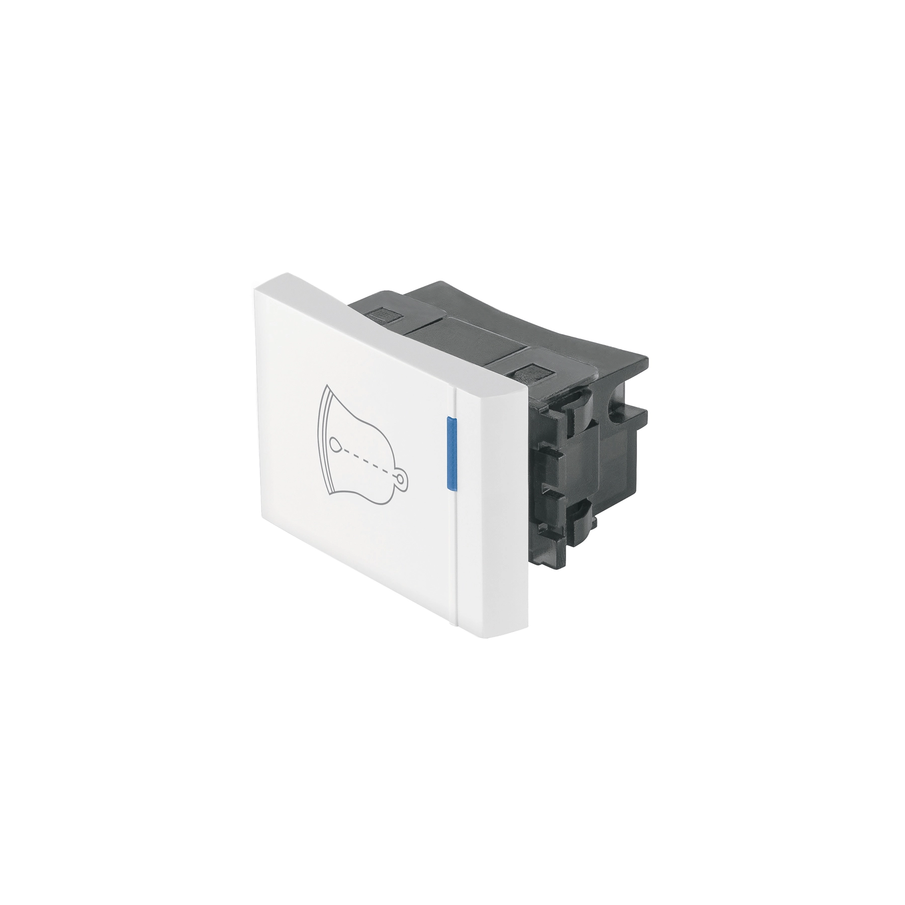 Interruptor para timbre, 1.5 módulos, línea Española, blanco
