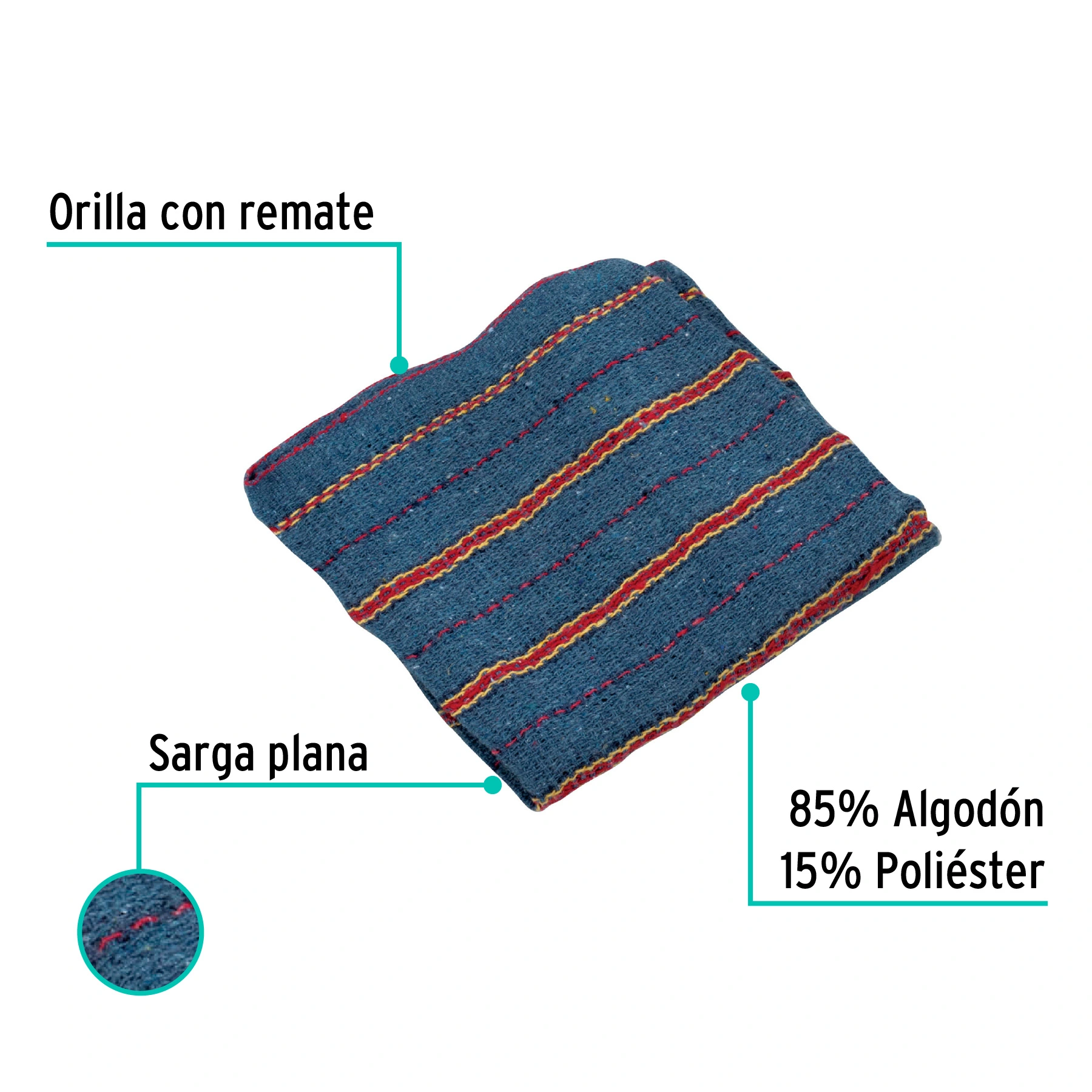 Jerga gris plana de 1 m x 48 cm, KLINTEK