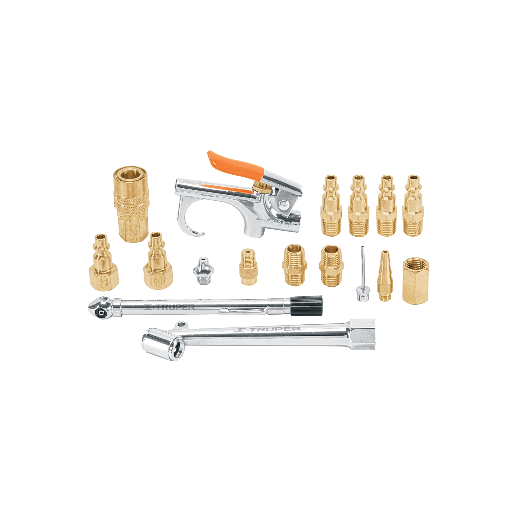 Juego de 17 accesorios neumáticos, cuerda 1/4' NPT, TRUPER