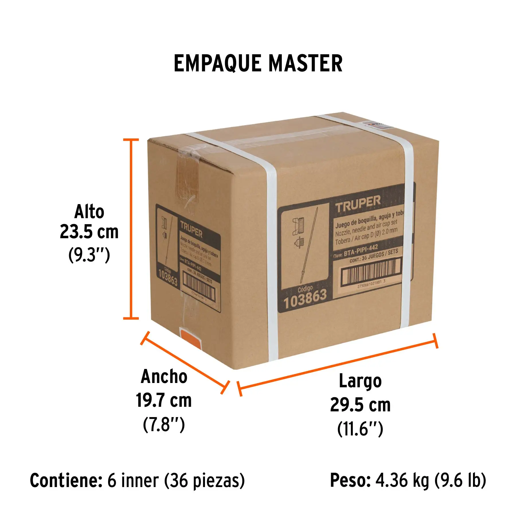 Juego de Boquilla, Aguja y Tobera para PIPI-442, TRUPER