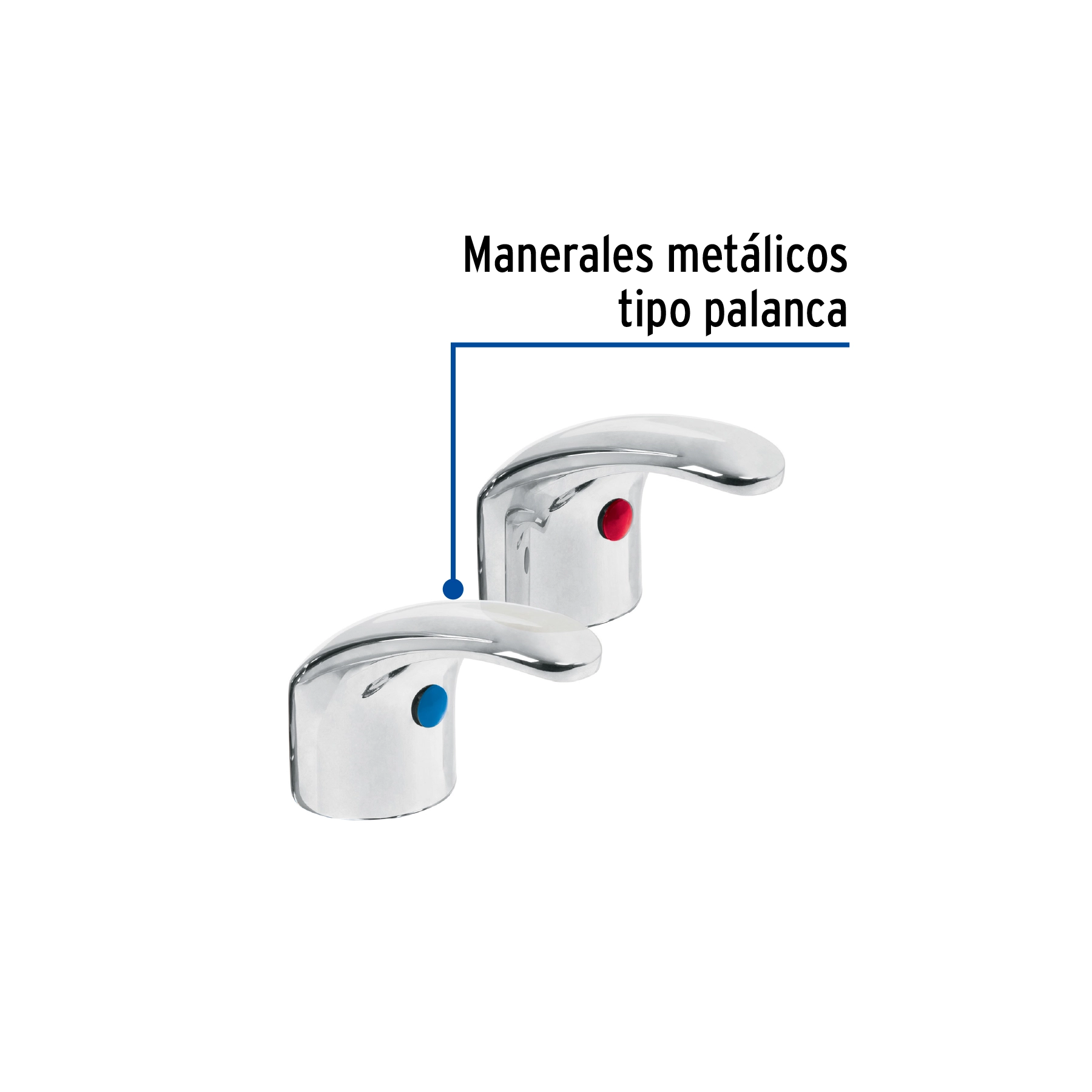 Juego de manerales de palanca p/lav-fregadero, cromo, AQUA