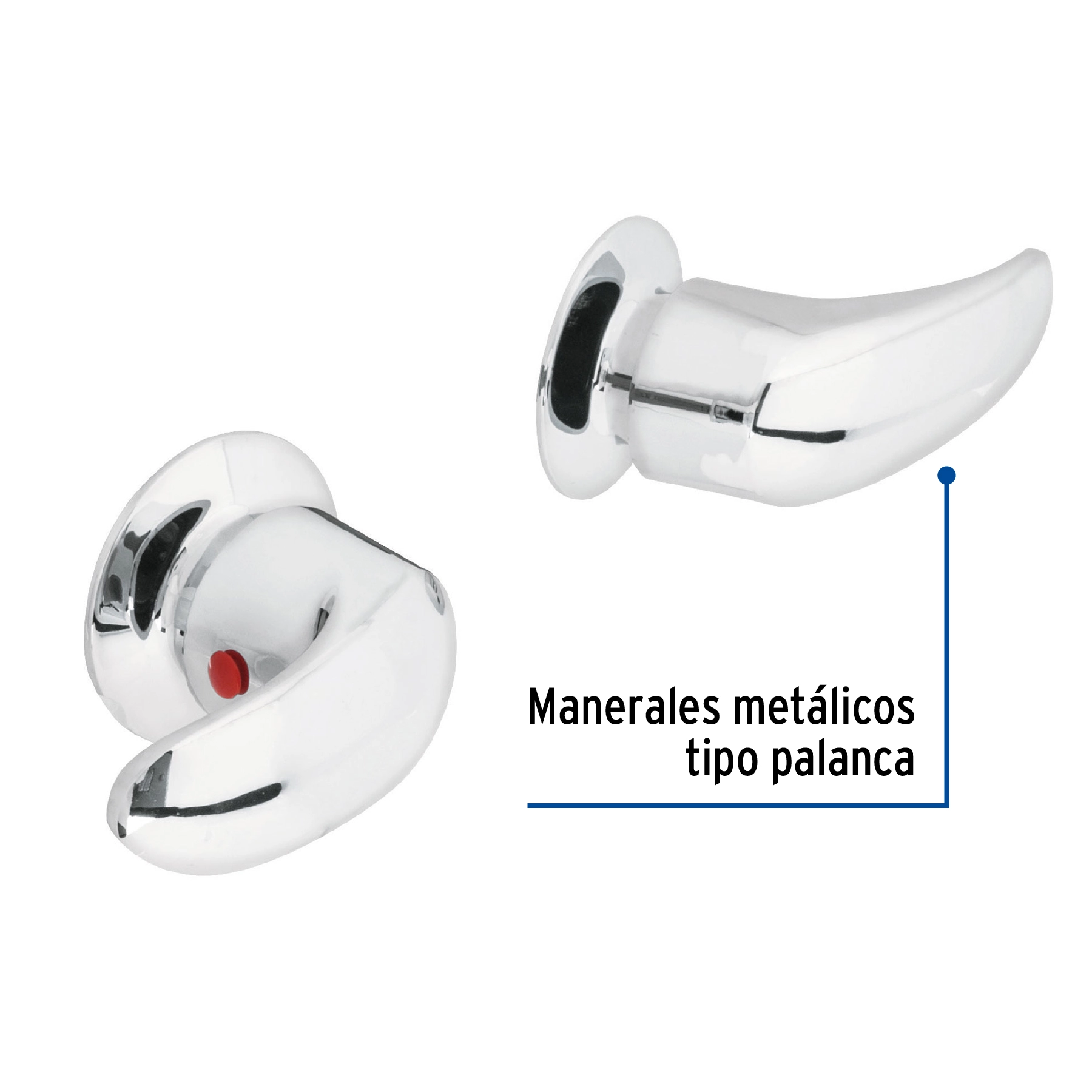 Juego de manerales de palanca para regadera, cromo, AQUA