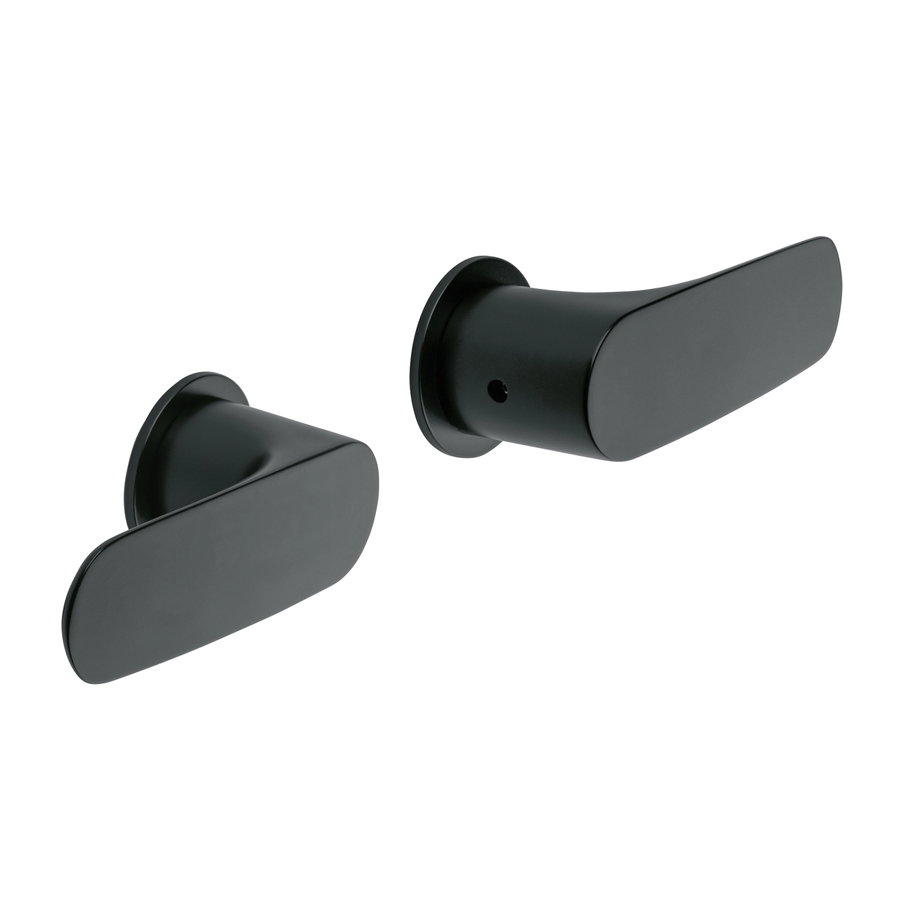Juego manerales palanca para regadera, negro, FOSET RIVIERA