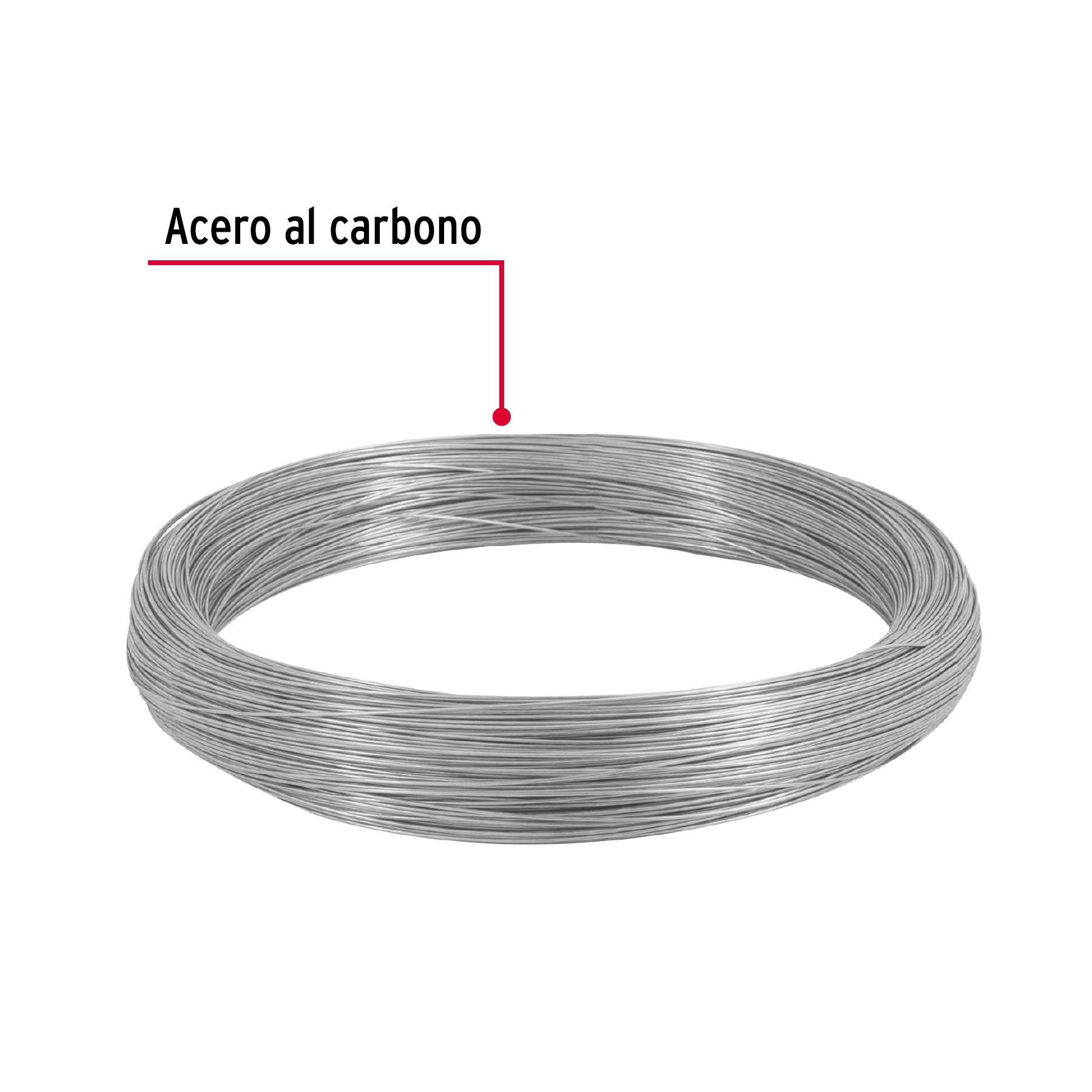 Rollo de 1 kg alambre galvanizado, calibre 20, FIERO