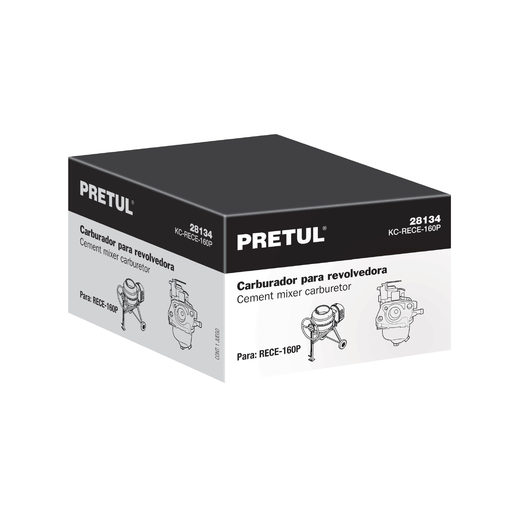 Kit de carburador p/revolvedora de cemento RECE-160P, PRETUL