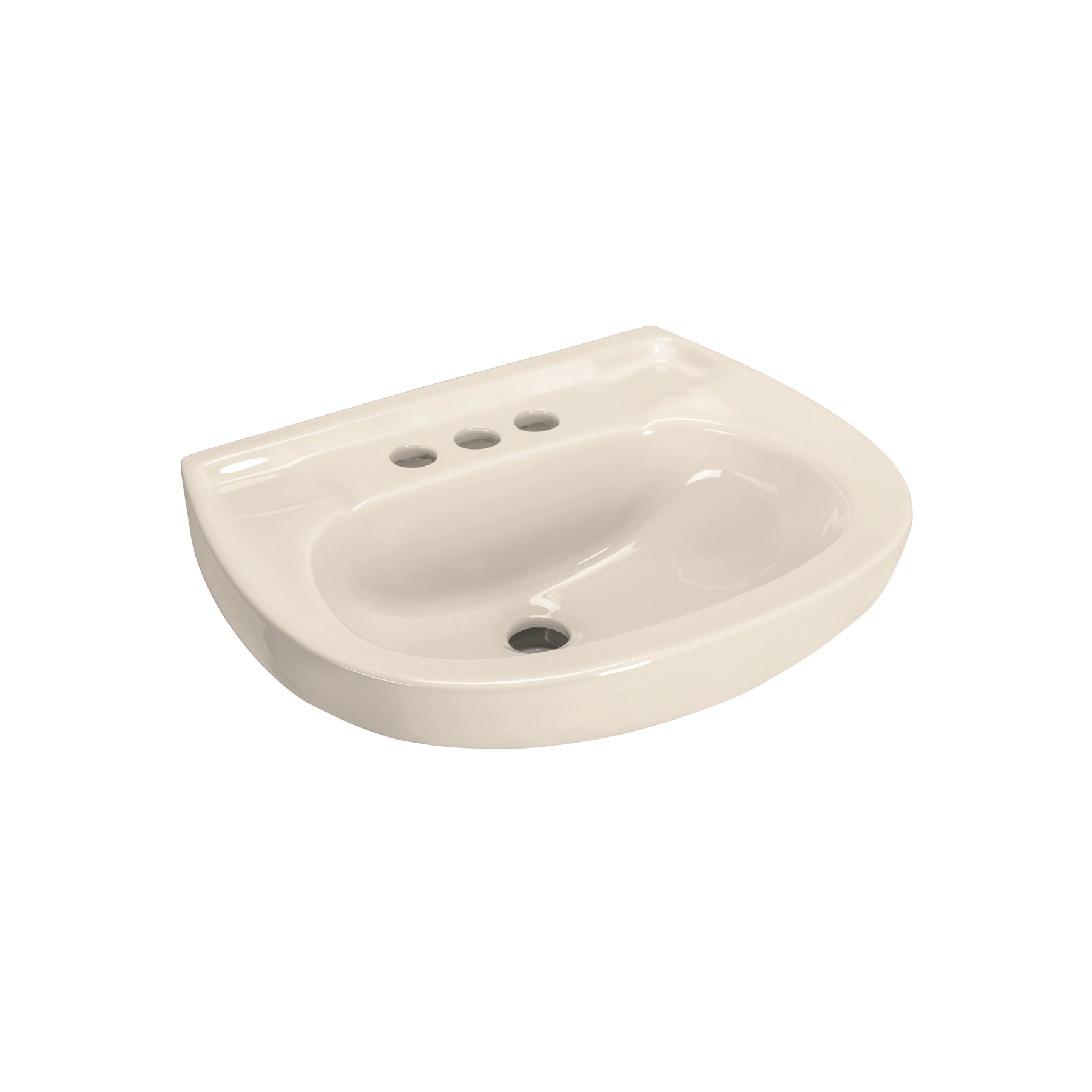 Lavabo de porcelana con rebosadero, marfil, FOSET