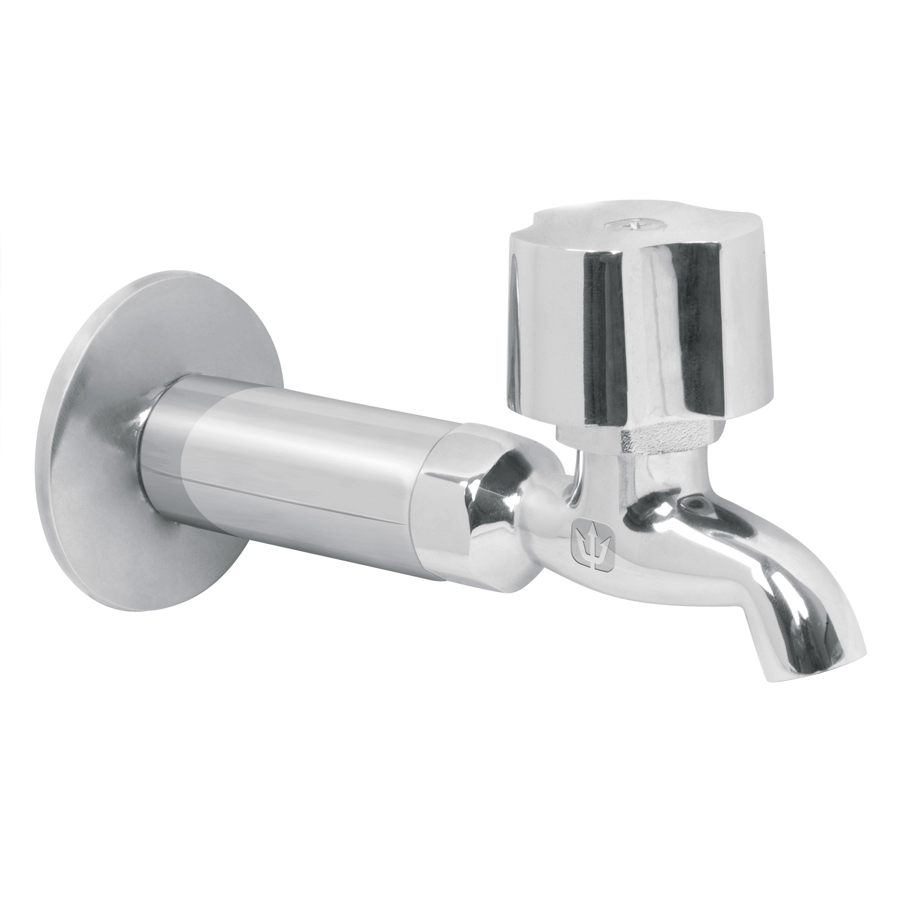 Llave 1/2' para fregadero con niple y chapetón, cromo, BASIC