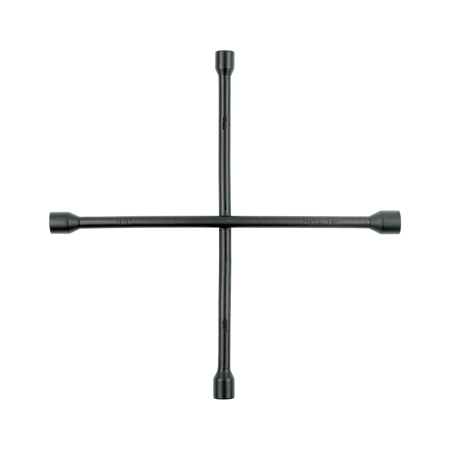 Llave de cruz 18', acabado negro mate, PRETUL