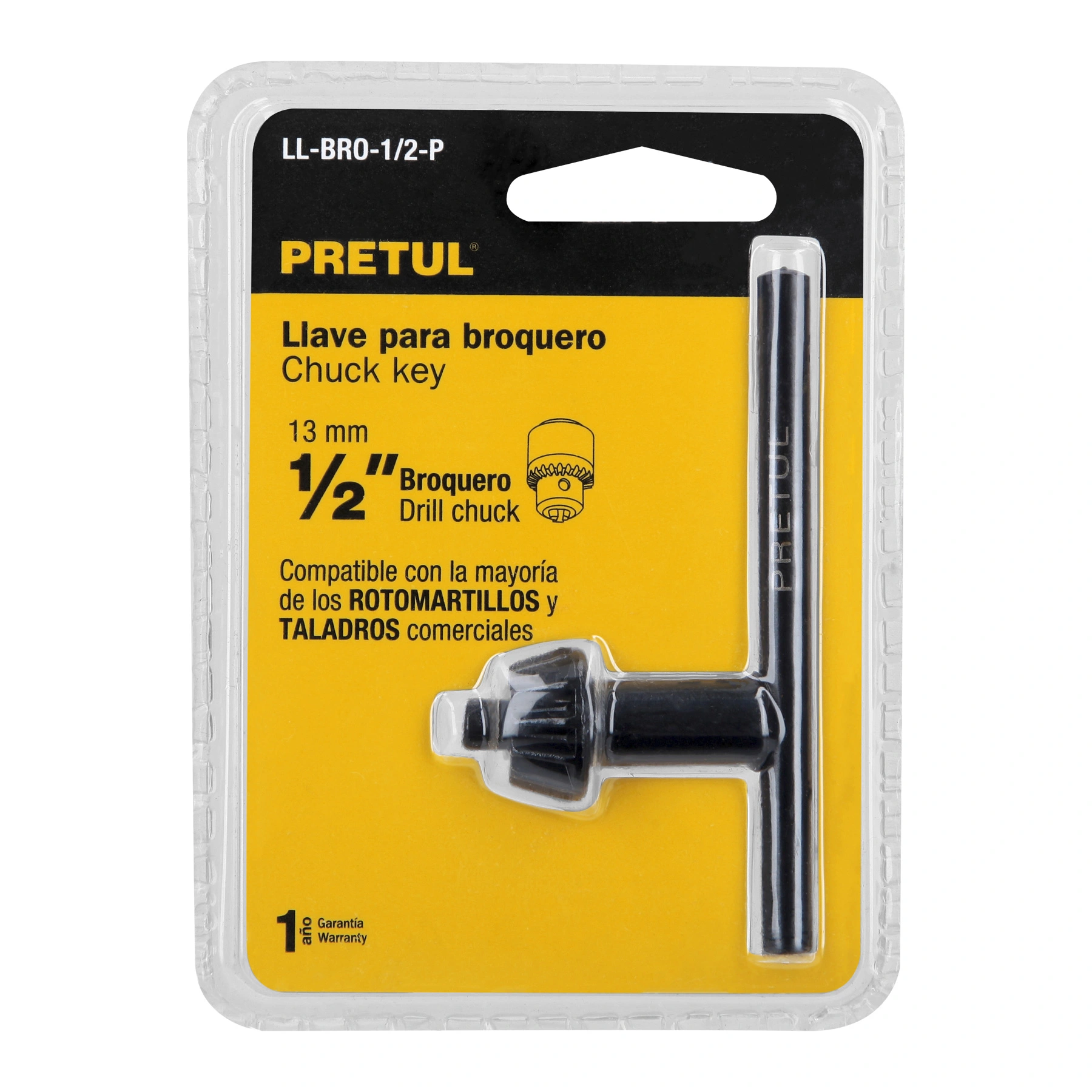 Llave para broquero de 1/2', PRETUL