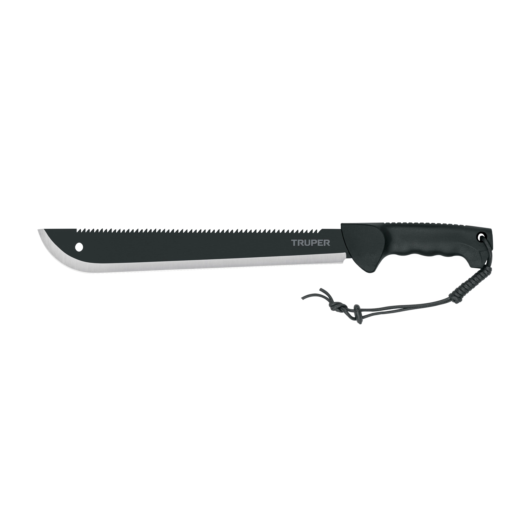 Machete doble filo 14', cacha inyectada, con funda, TRUPER