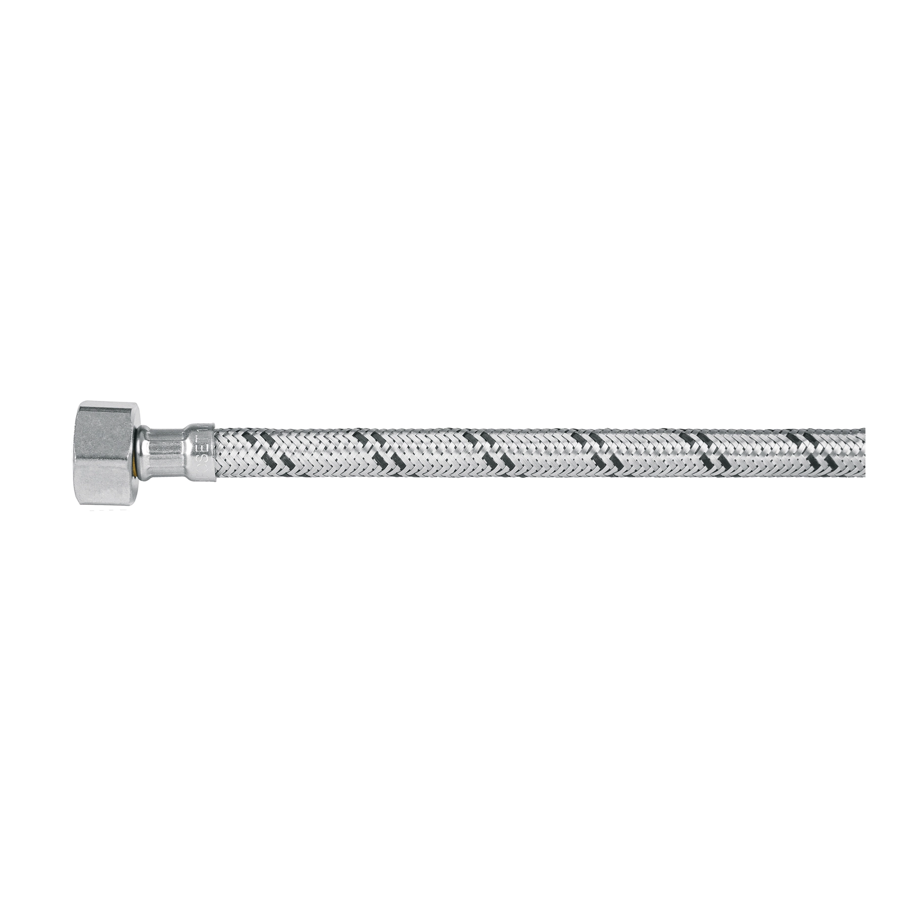 Manguera lavabo/fregadero, acero inox, 1/2' x 1/2', 40 cm