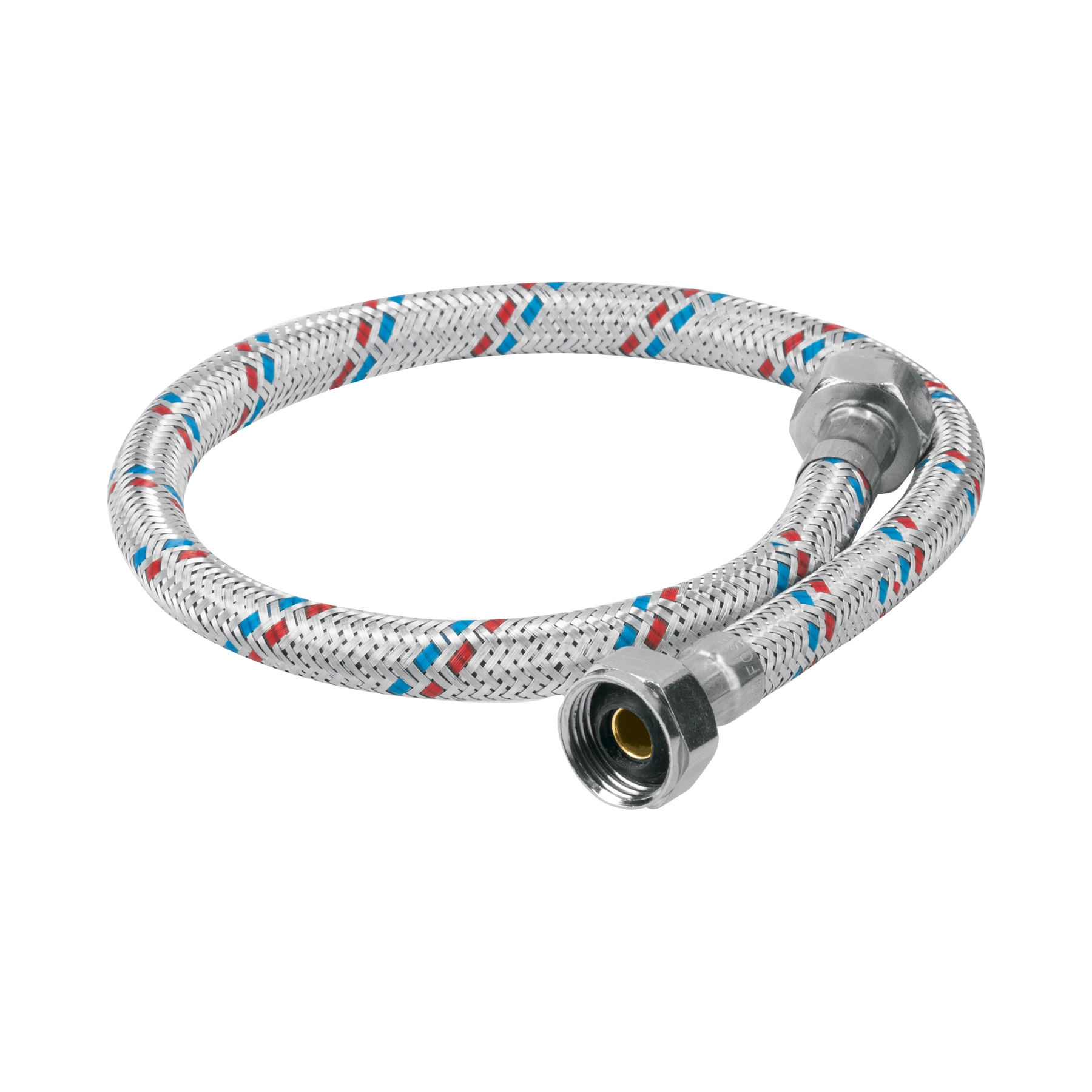 Manguera lavabo/fregadero, aluminio, 1/2'x1/2',55 cm, BASIC