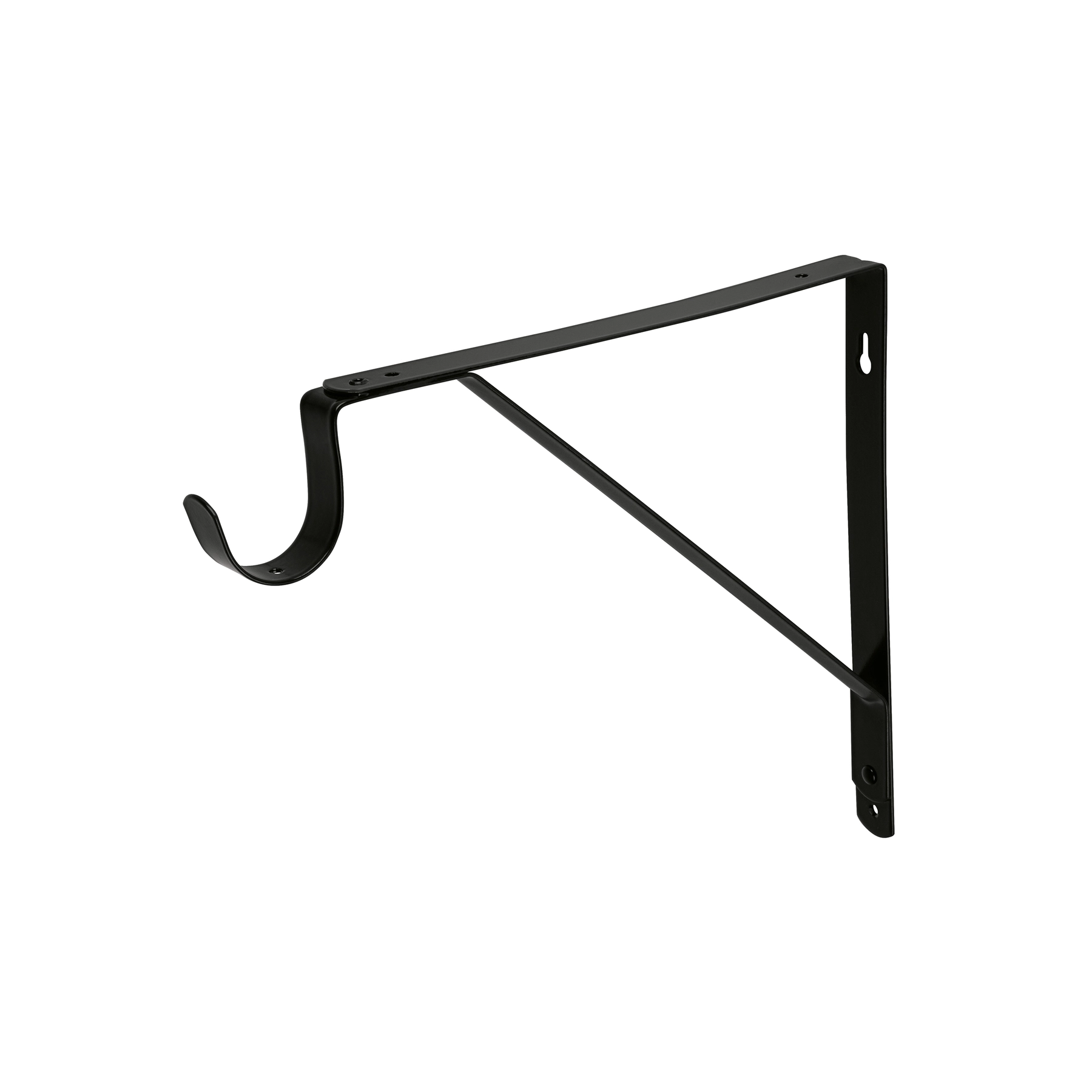 Ménsula reforzada negra 11 x 12', con gancho, FIERO