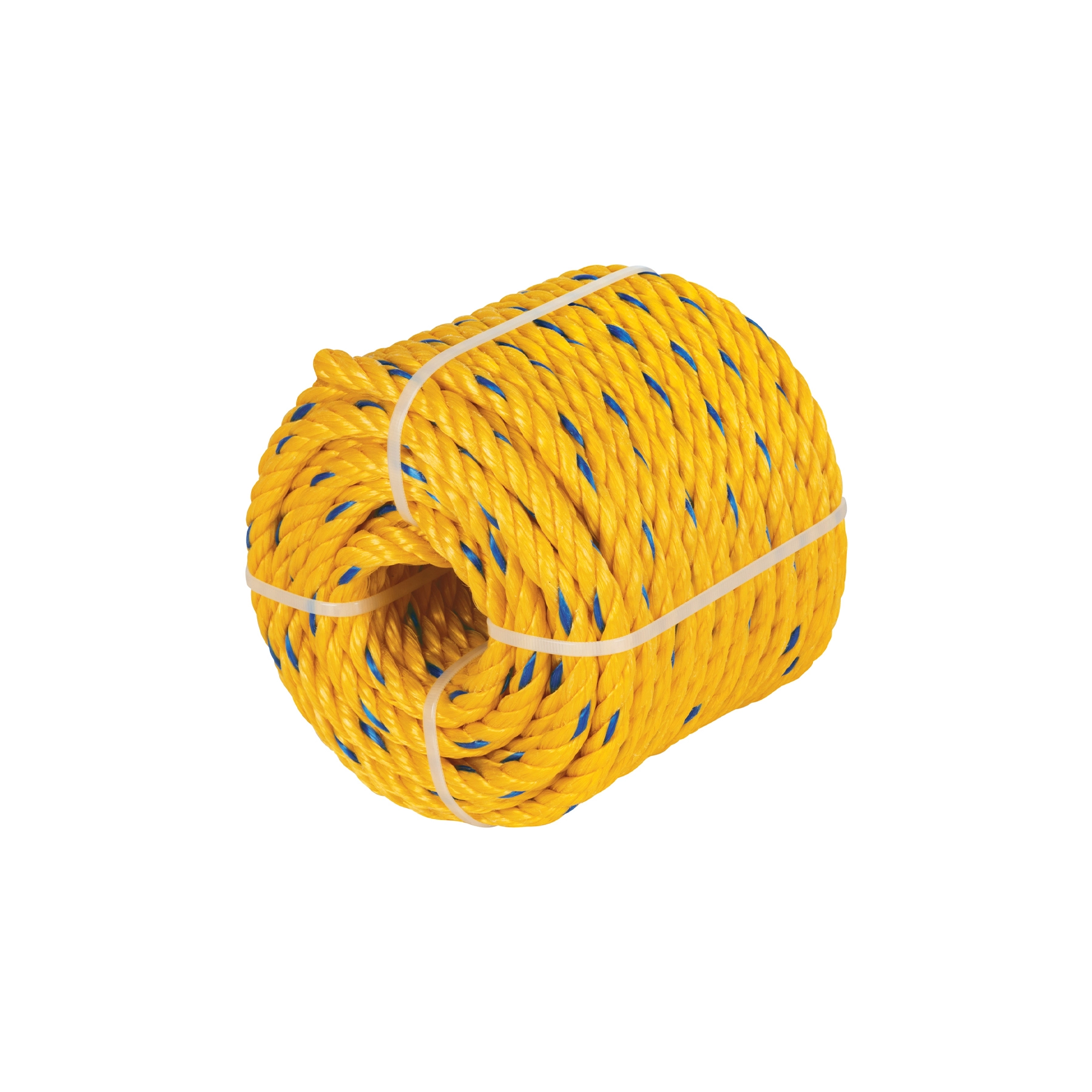 Metro cuerda amarilla de polipropileno 19mm, rollo 7m
