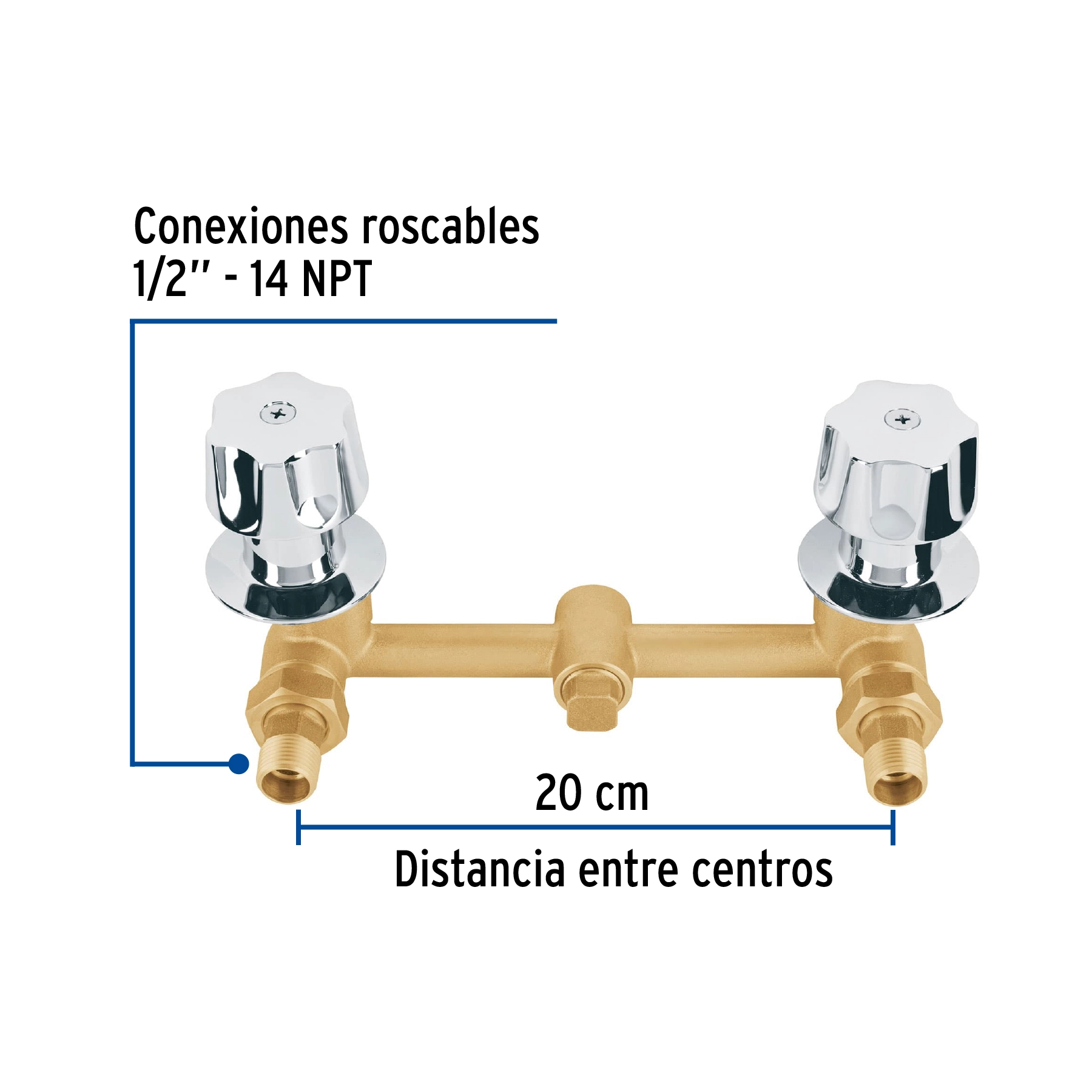 Mezcladora empotrar, compresión, con manerales, FOSET