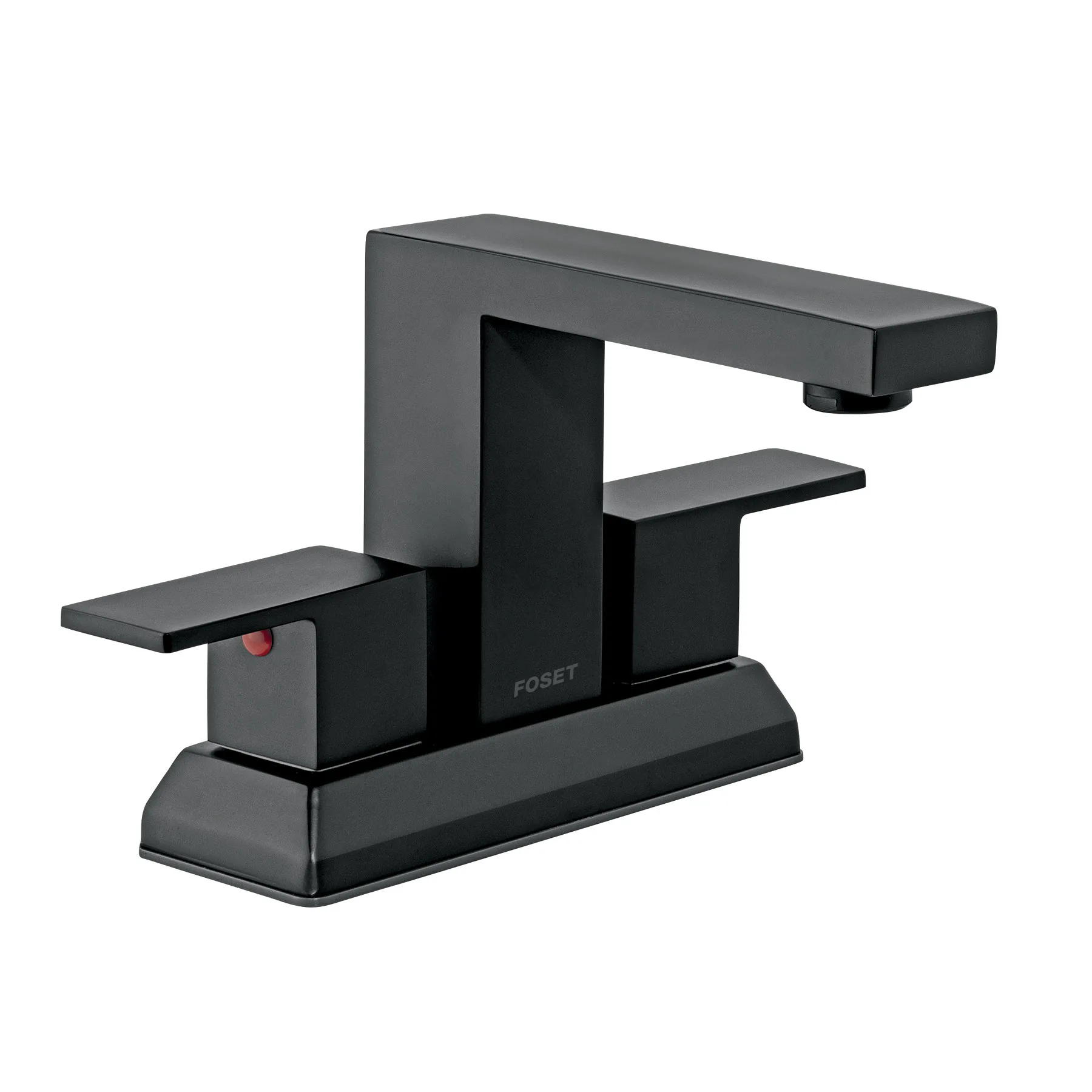 Mezcladora para lavabo 4', negro, FOSET KUBO
