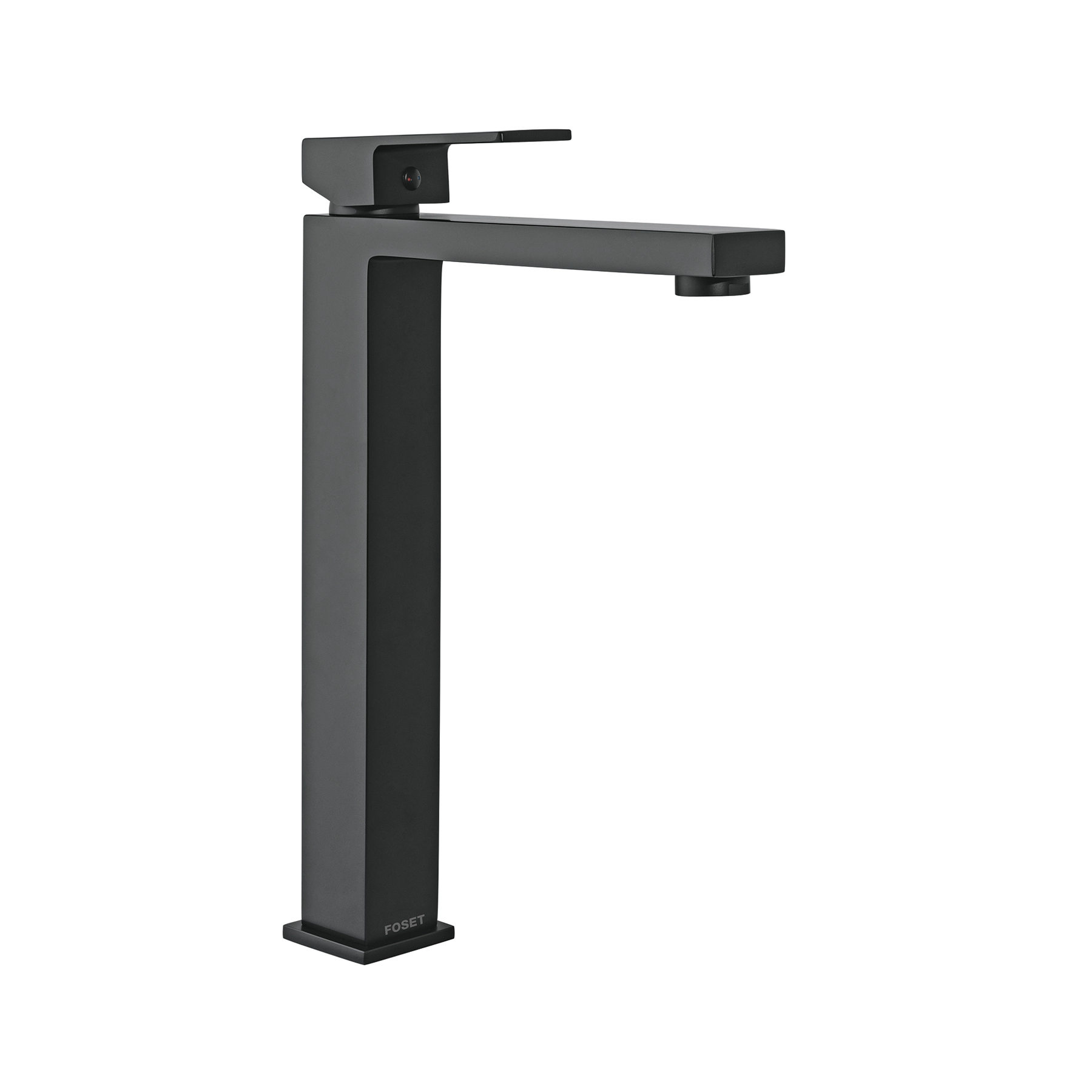 Monomando alto para lavabo, negro, FOSET KUBO
