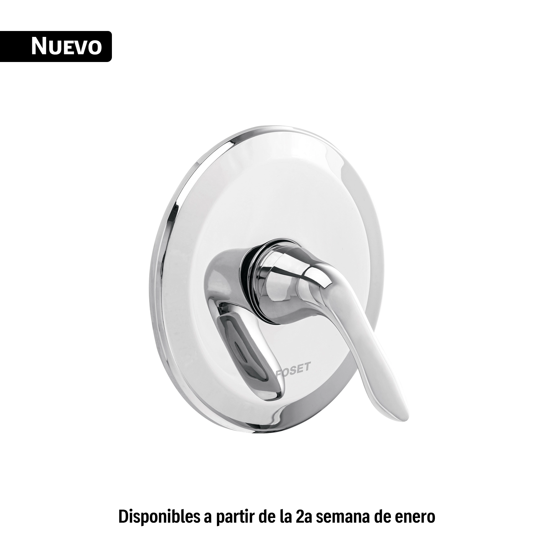 Monomando para regadera, cromo, FOSET AERO