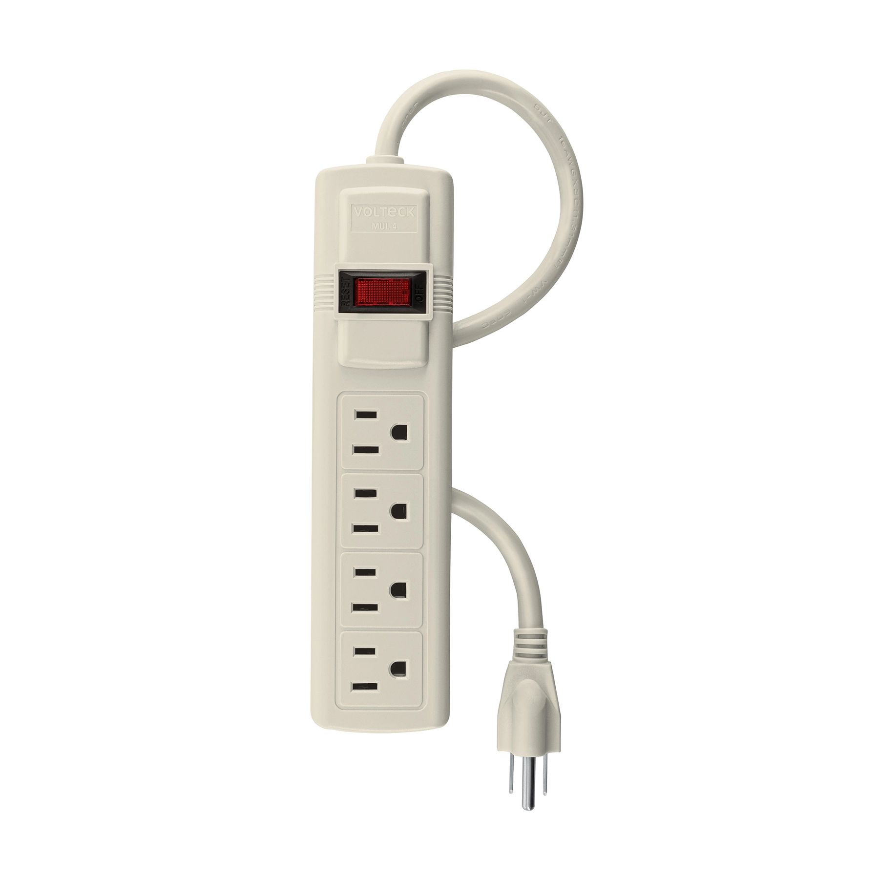 Multicontacto 16 AWG uso rudo con 4 entradas, VOLTECK