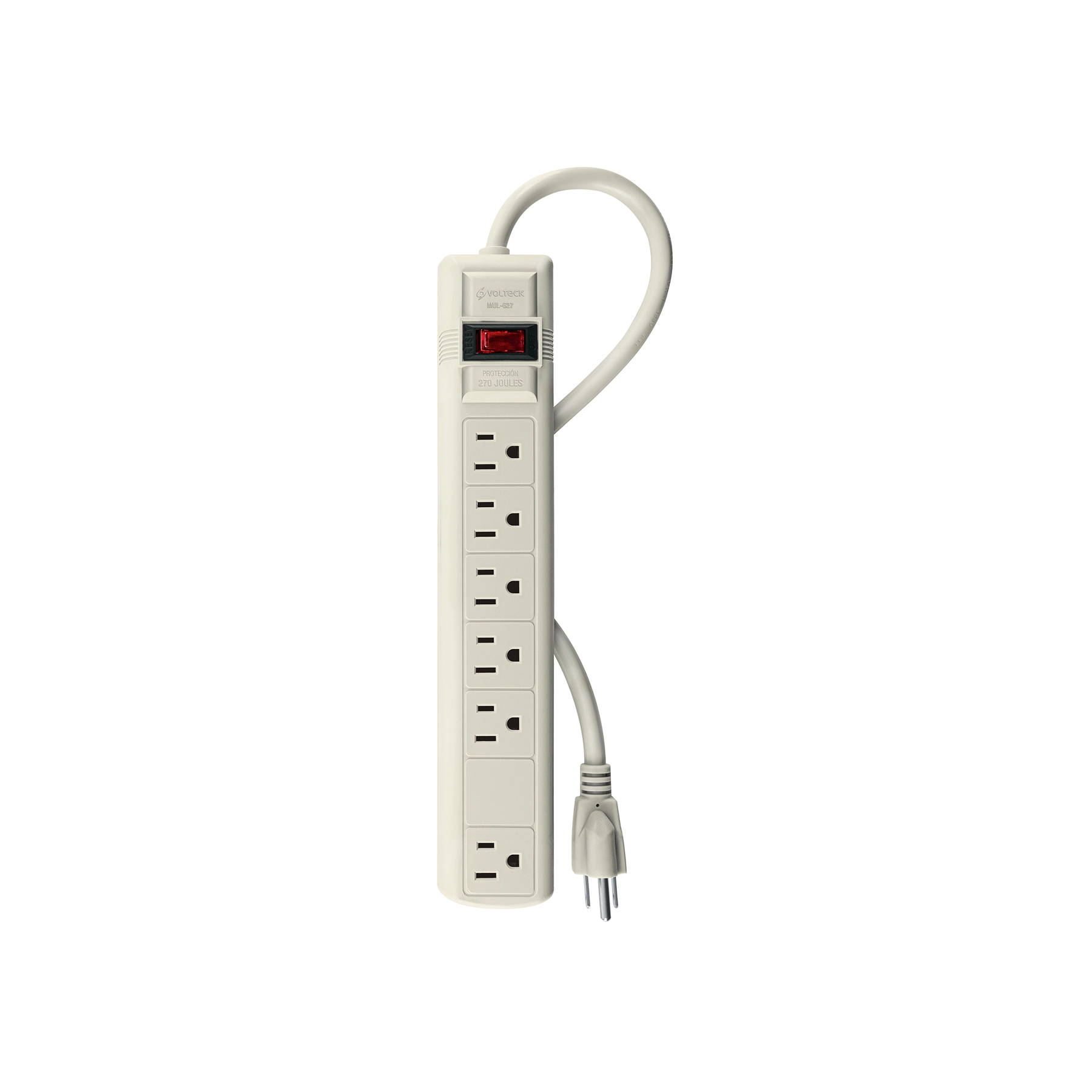 Multicontacto 16 AWG uso rudo con 6 entradas, VOLTECK