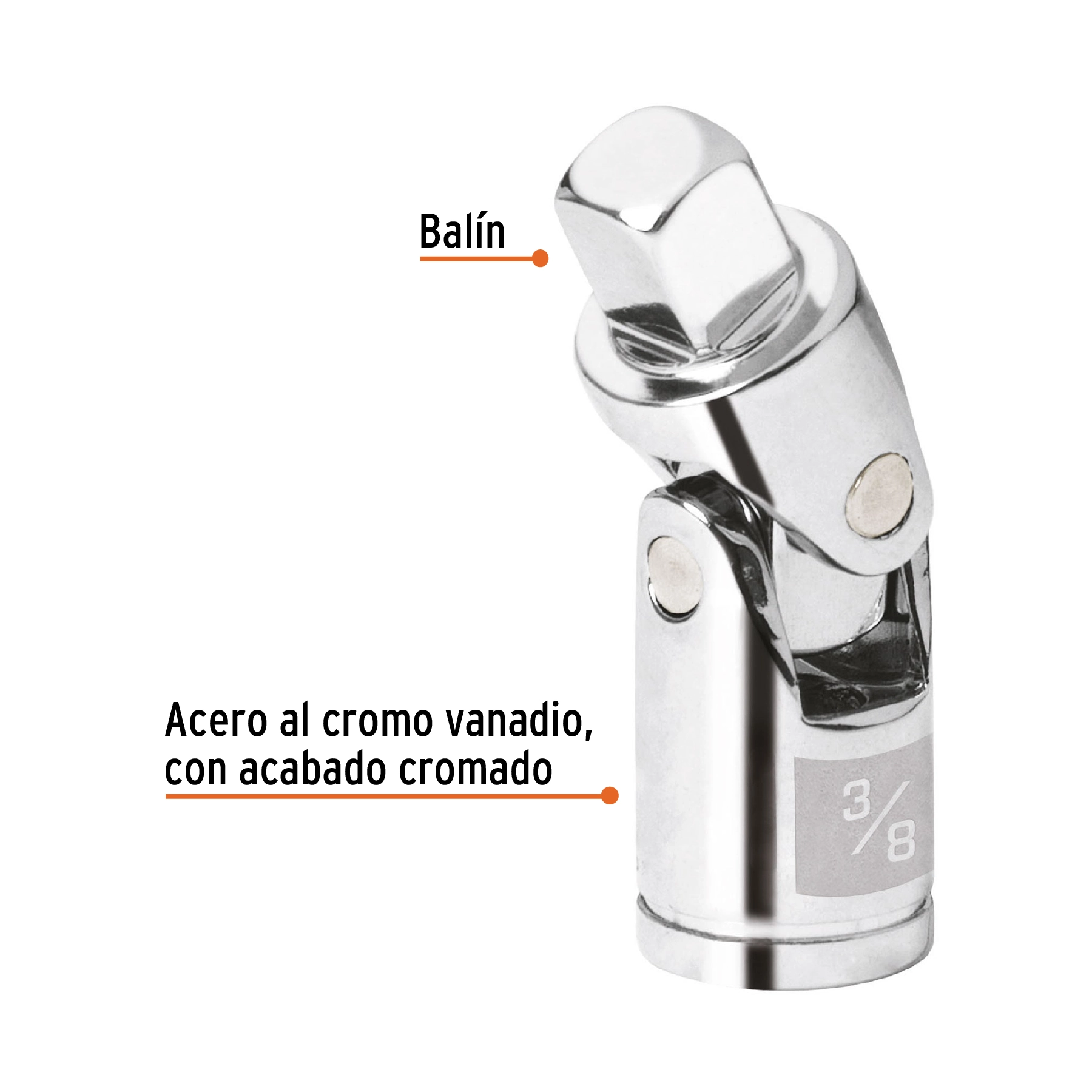 Nudo universal para dados con cuadro de 3/8', TRUPER