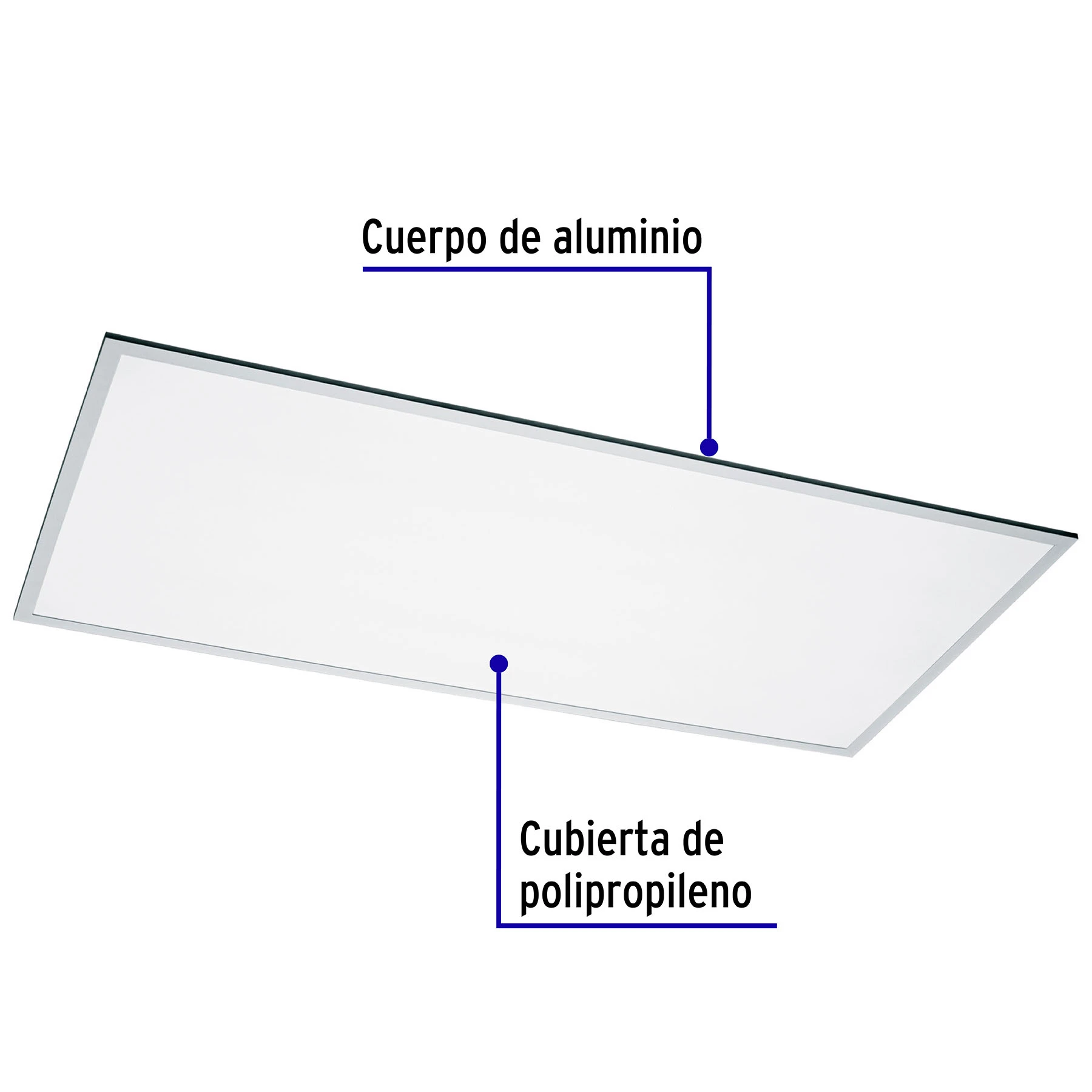 Panel LED 65W 4000K, 60x120 cm, empotrable/colgante, VOLTECK