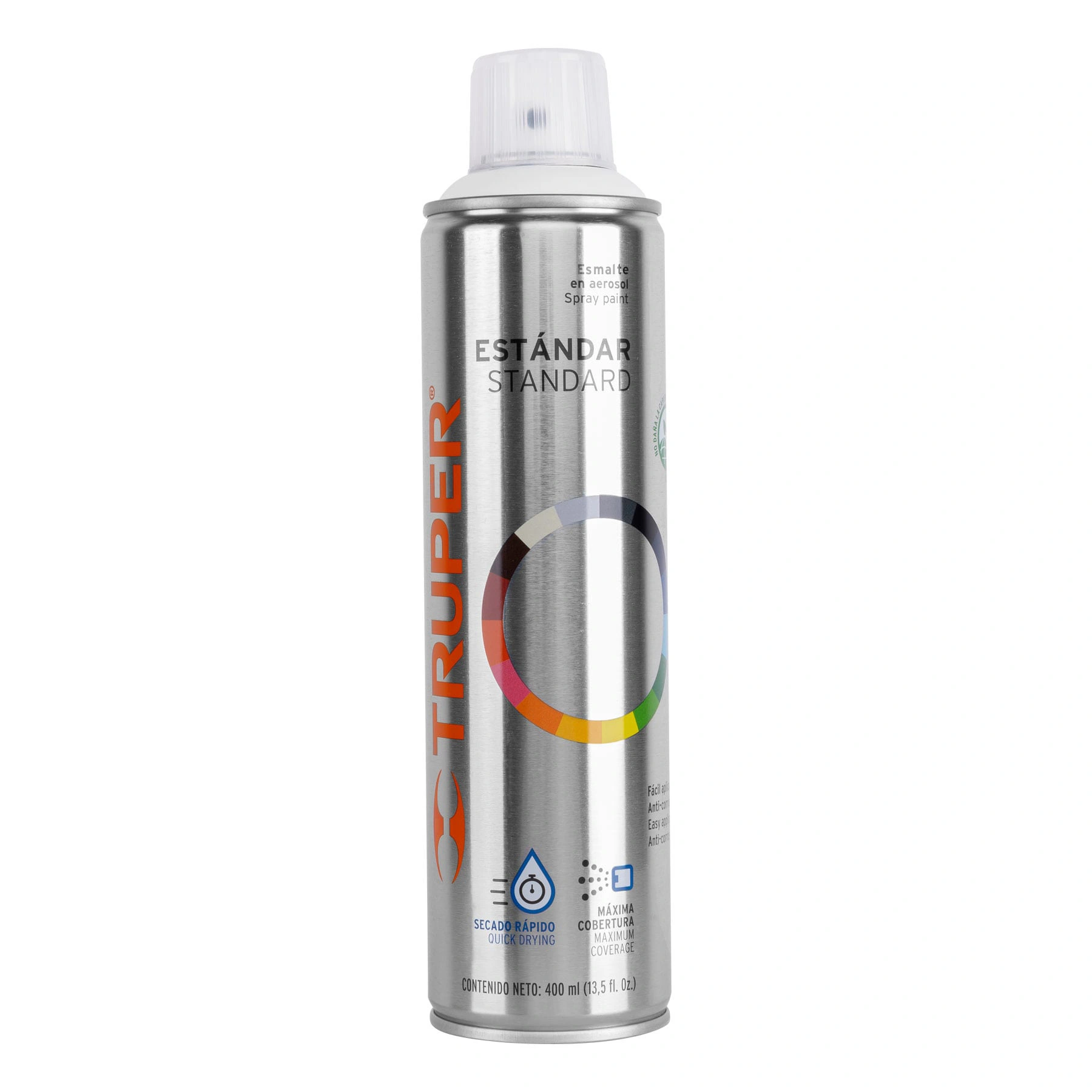 Pintura aerosol blanco mate, bote esbelto 400 ml, TRUPER