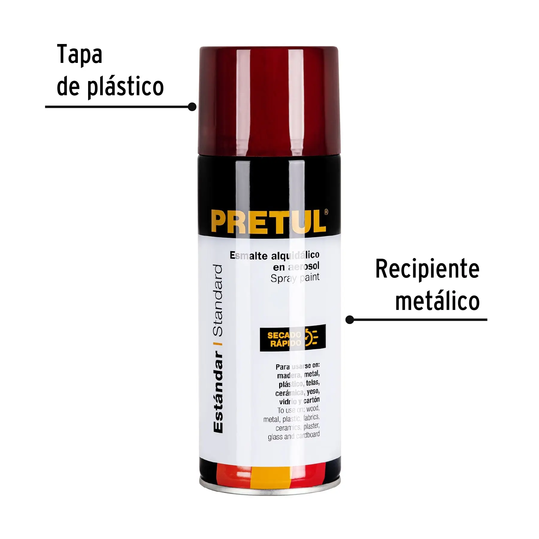 Pintura en aerosol, rojo, 400 ml, PRETUL
