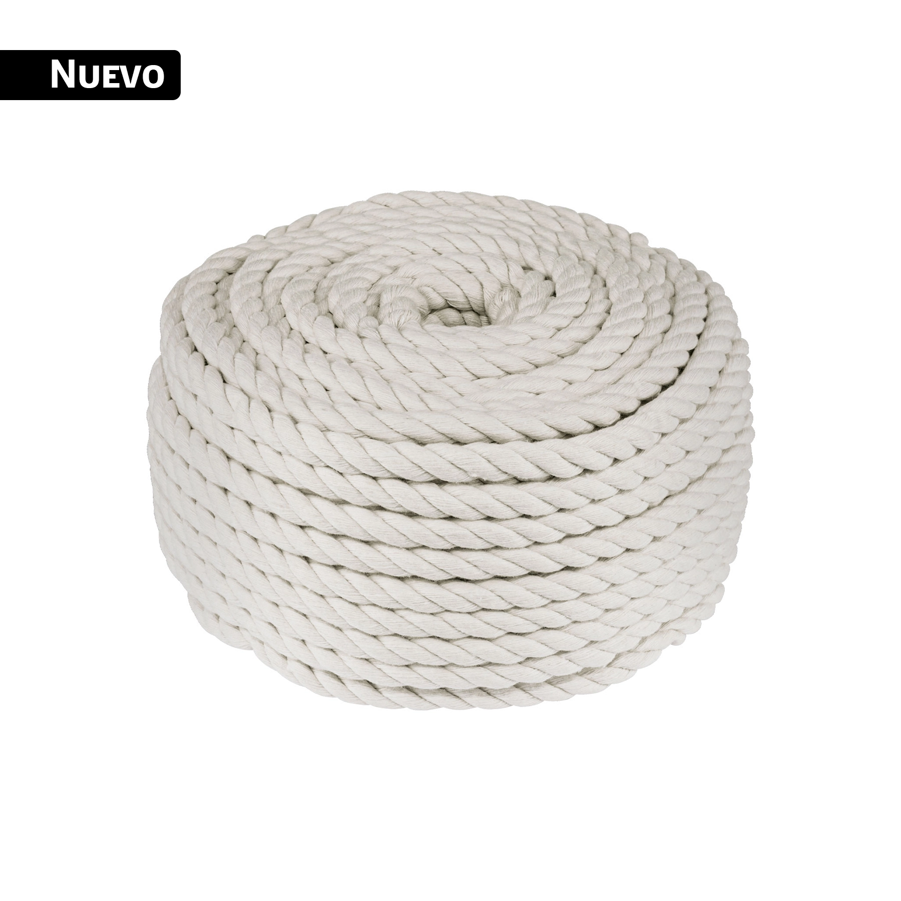 Piola de algodón de 8 mm, rollo, natural, 1 kg, FIERO