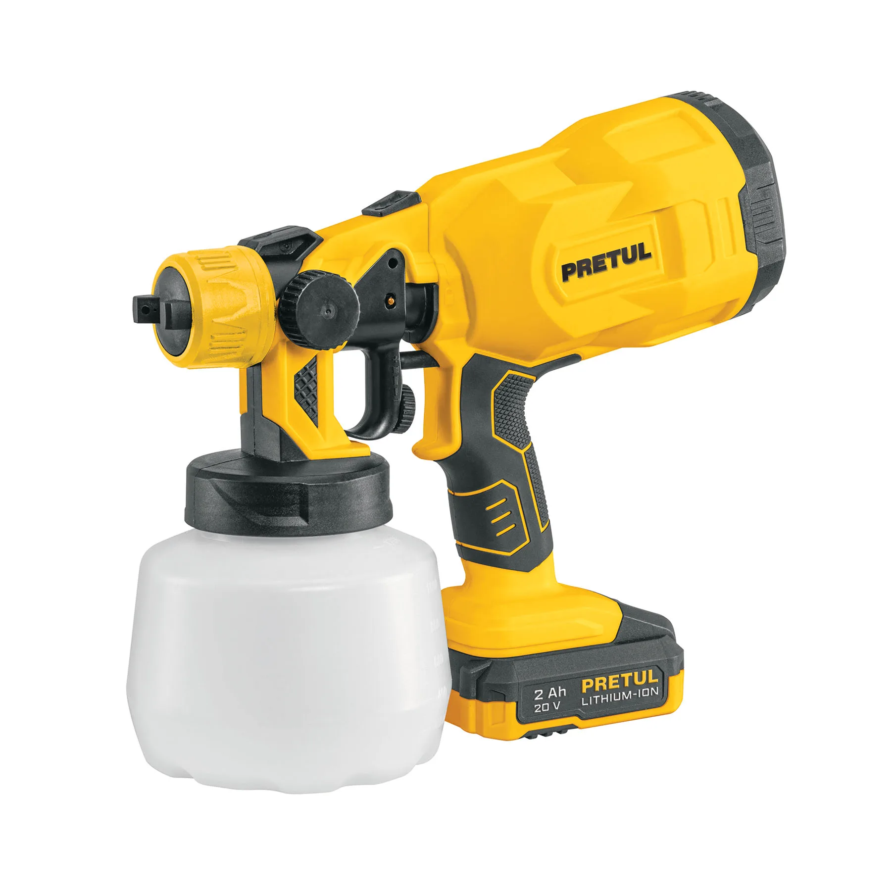 Pistola para pintar, 20V, 1 batería 2Ah, PRETUL