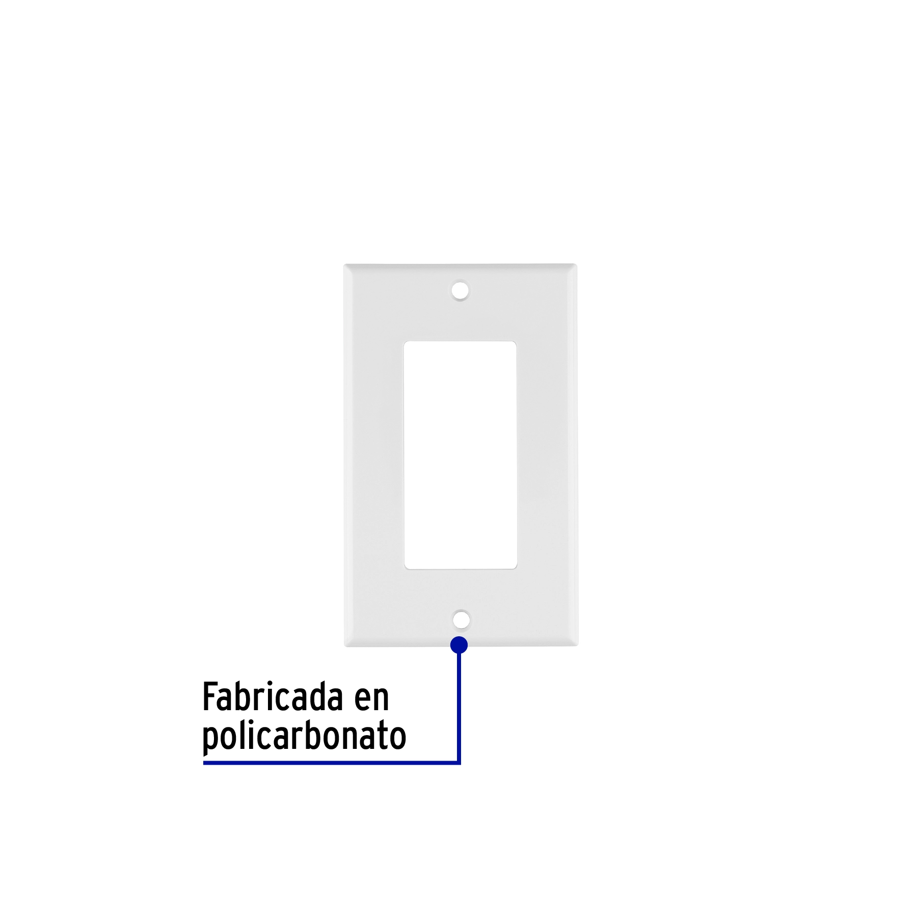 Placa 1 ventana, de policarbonato, línea Classic, VOLTECK