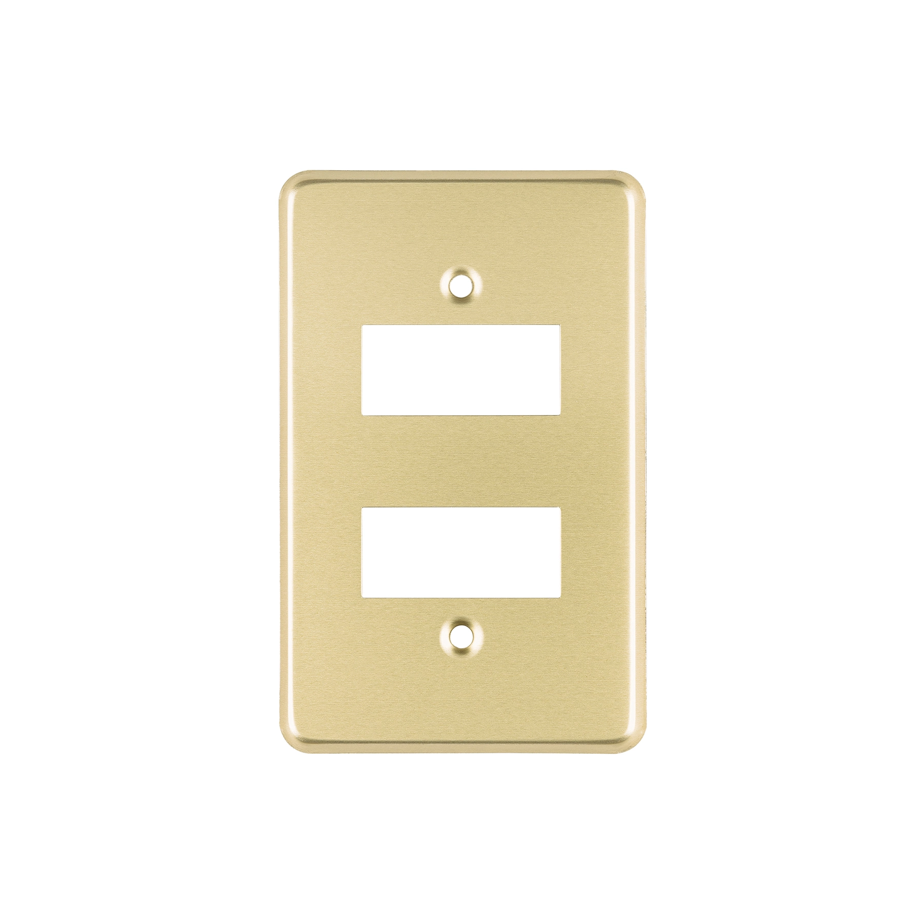 Placa 2 módulos, de aluminio, línea Económica, VOLTECK