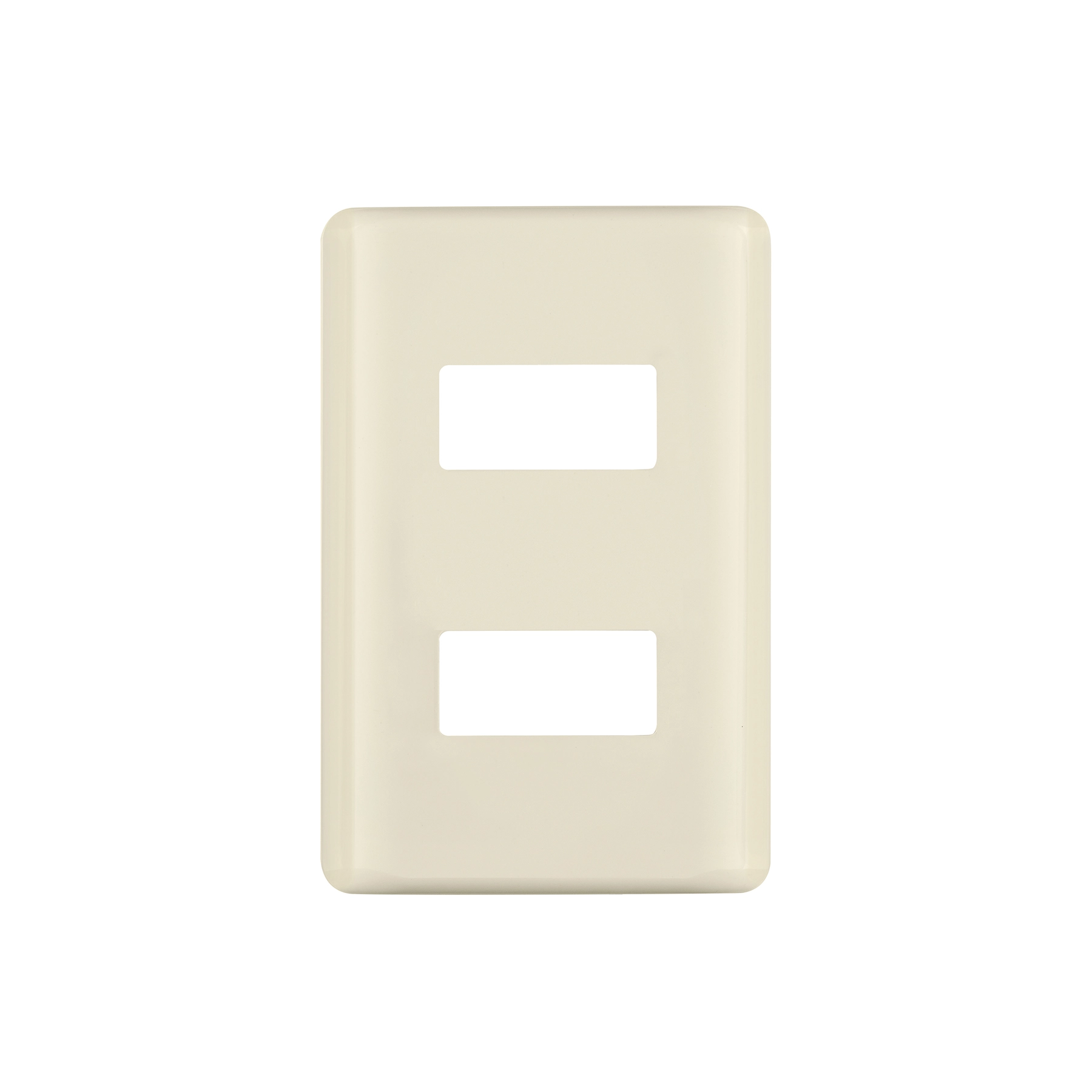Placa 2 módulos, marfil, línea VOLTECK BASIC