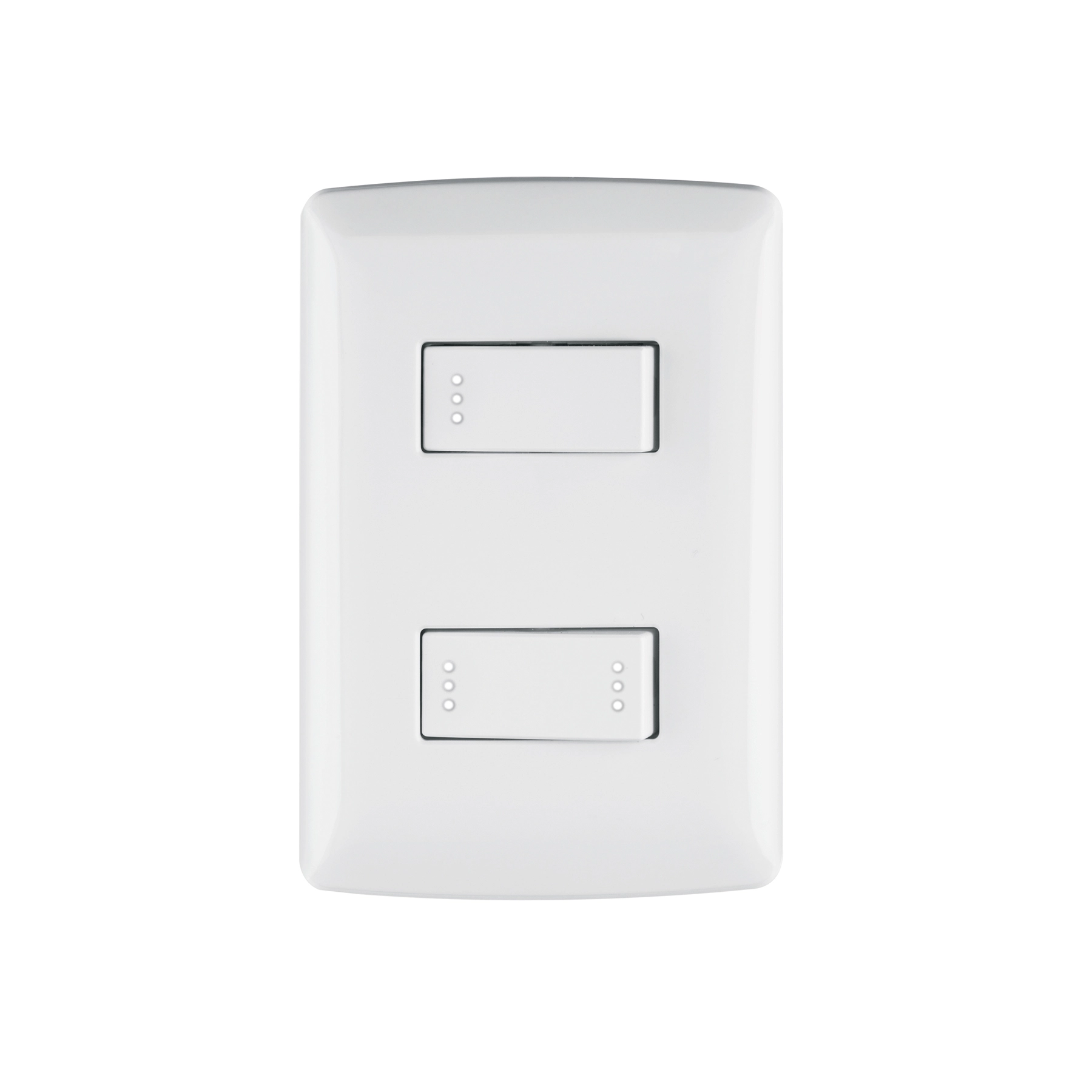 Placa armada 1 interruptor 1 escalera,blanco, línea Italiana