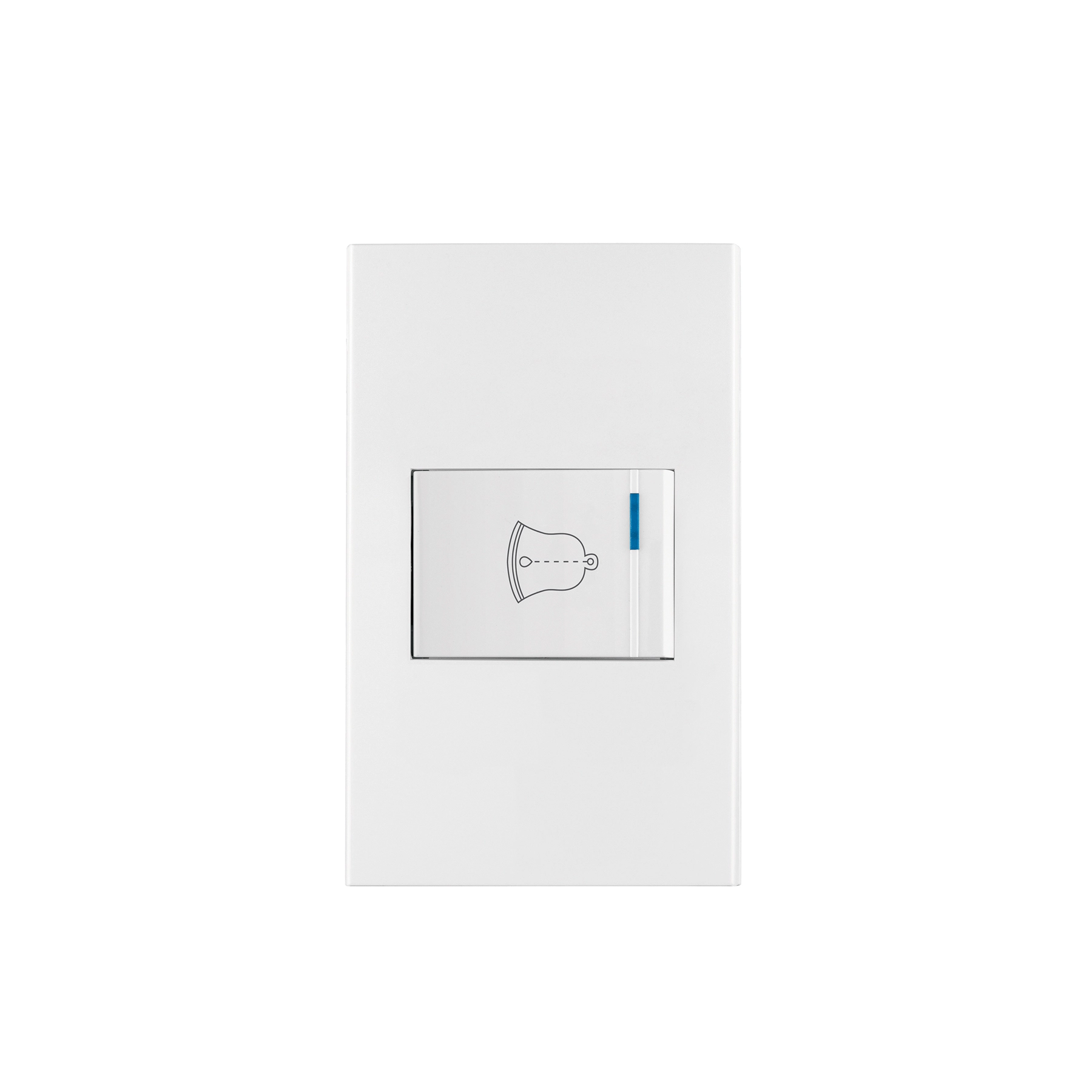 Placa armada 1 interruptor de timbre,1.5mod, Española,blanco