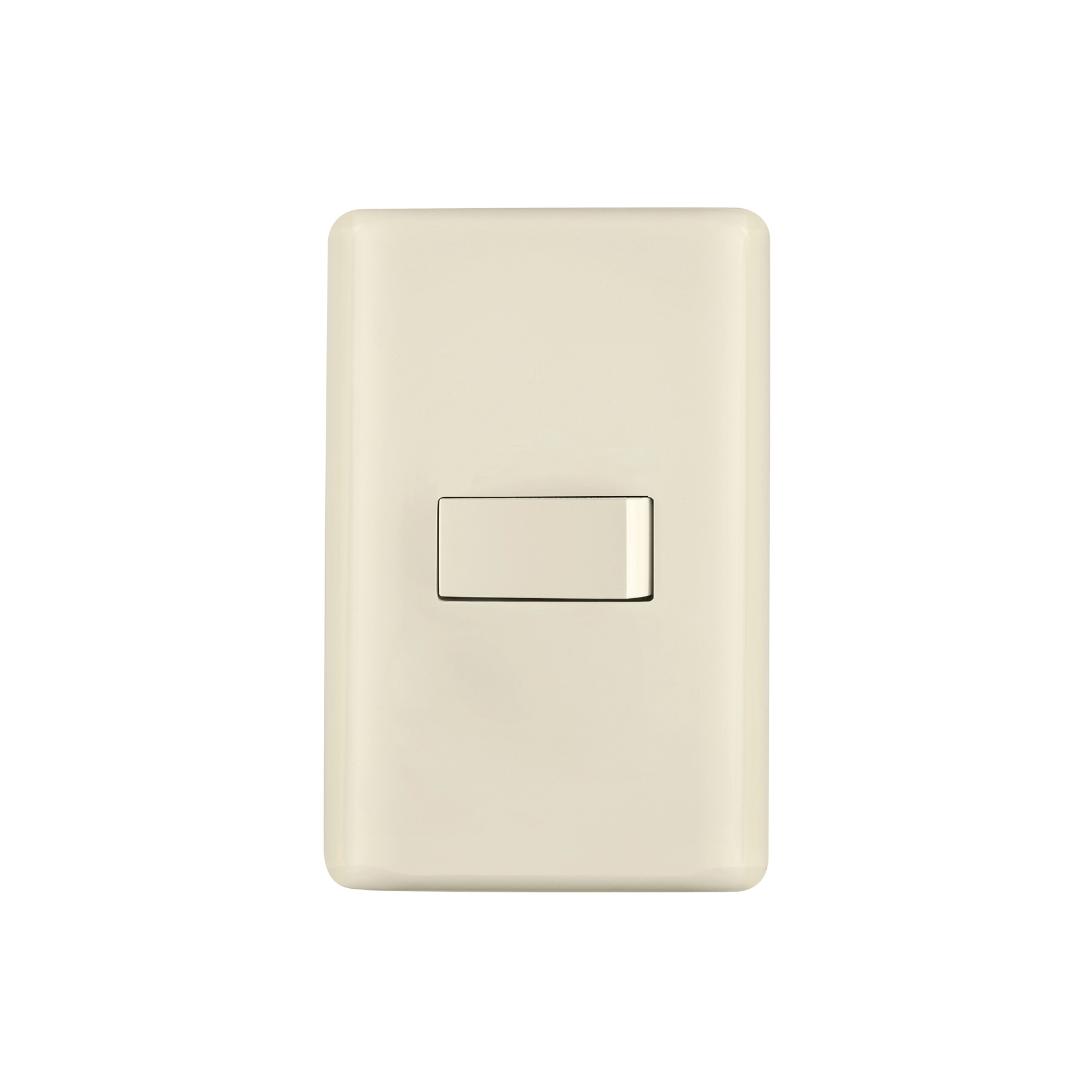 Placa armada 1 interruptor sencillo, marfil, VOLTECK