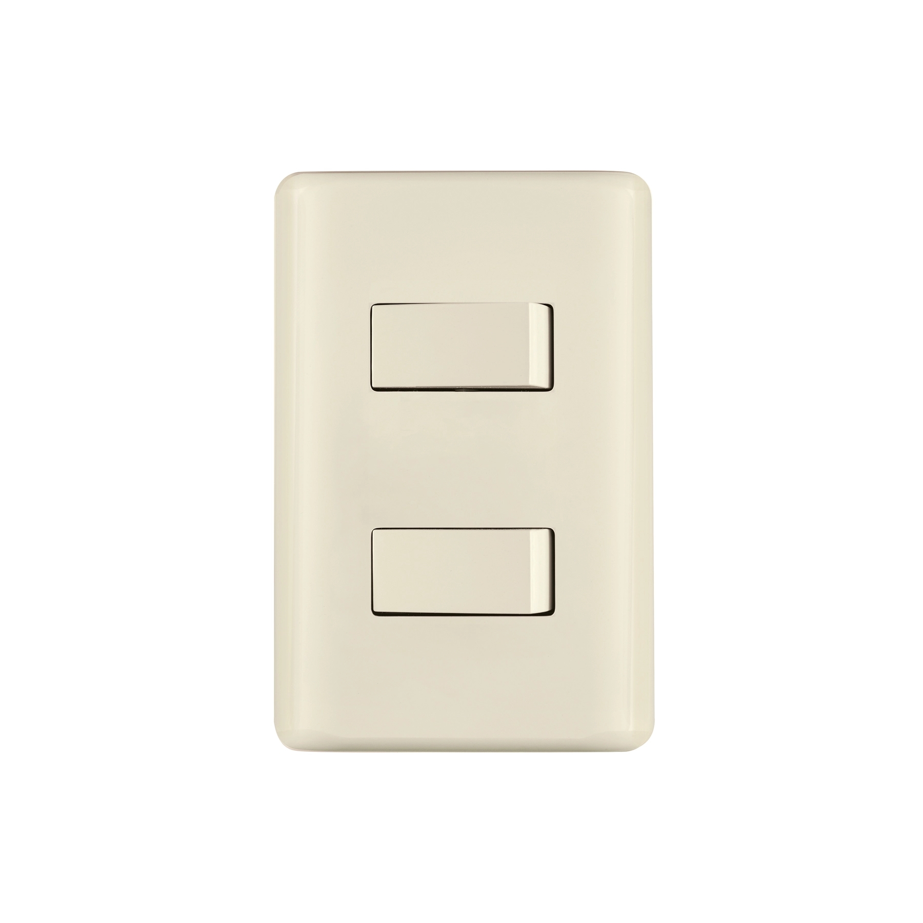 Placa armada 1 interruptor y 1 escalera, marfil, BASIC