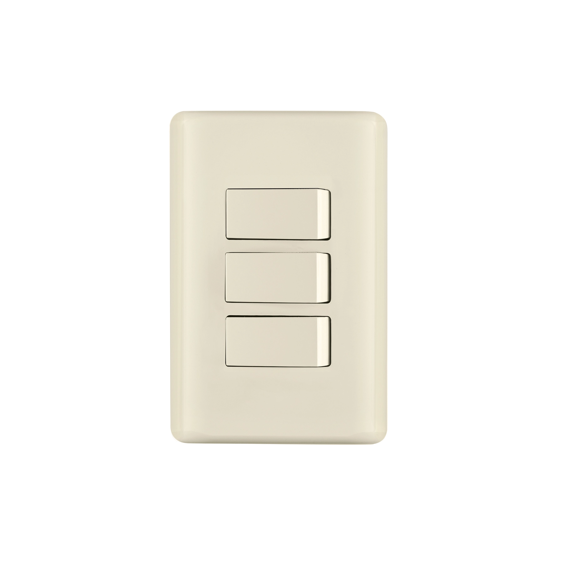 Placa armada 3 interruptores, marfil, VOLTECK