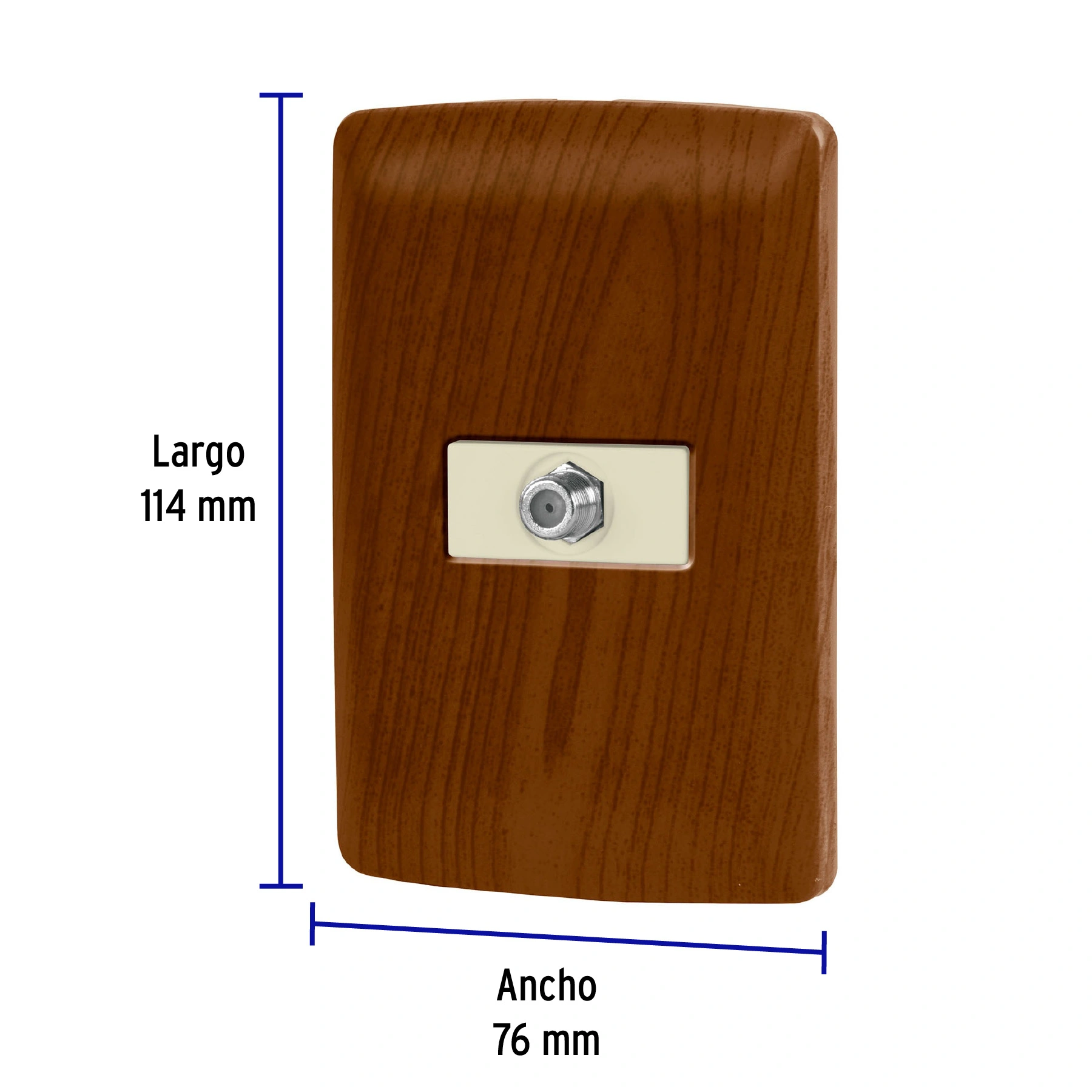 Placa armada con conexión para TV, madera, línea Italiana