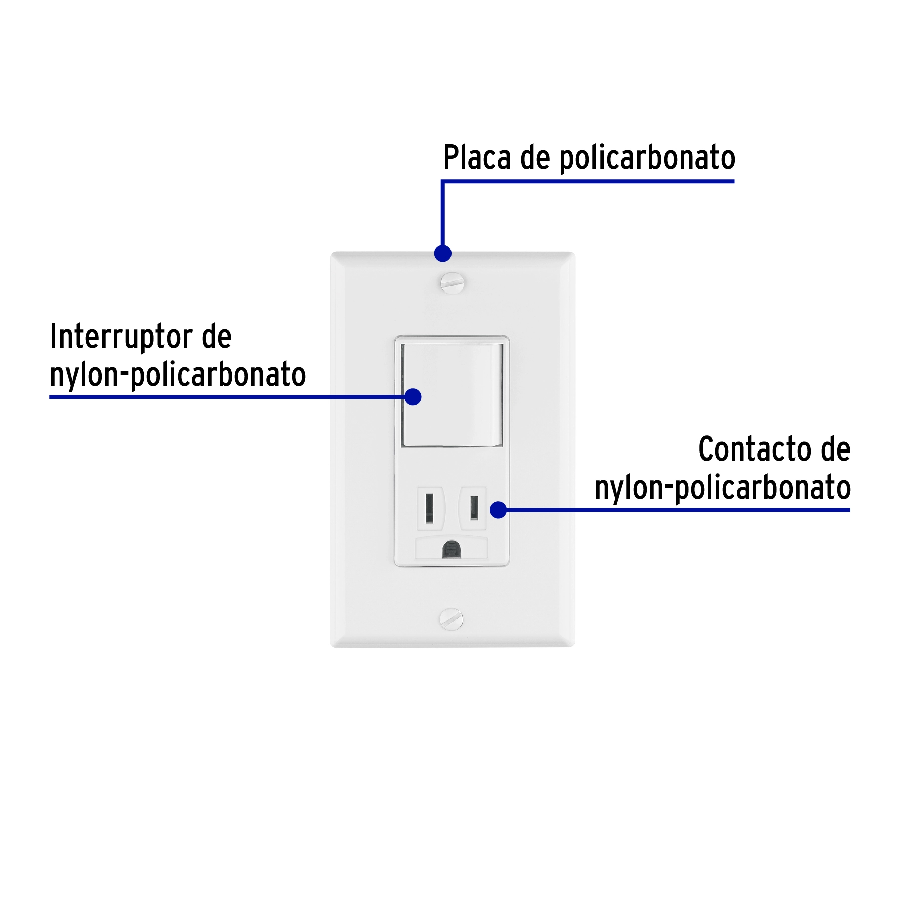 Placa armada contacto e interruptor Classic, VOLTECK