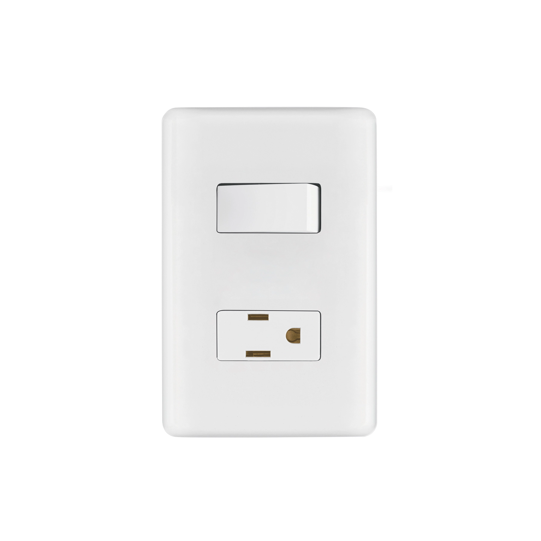 Placa armada contacto e interruptor sencillo, VOLTECK BASIC