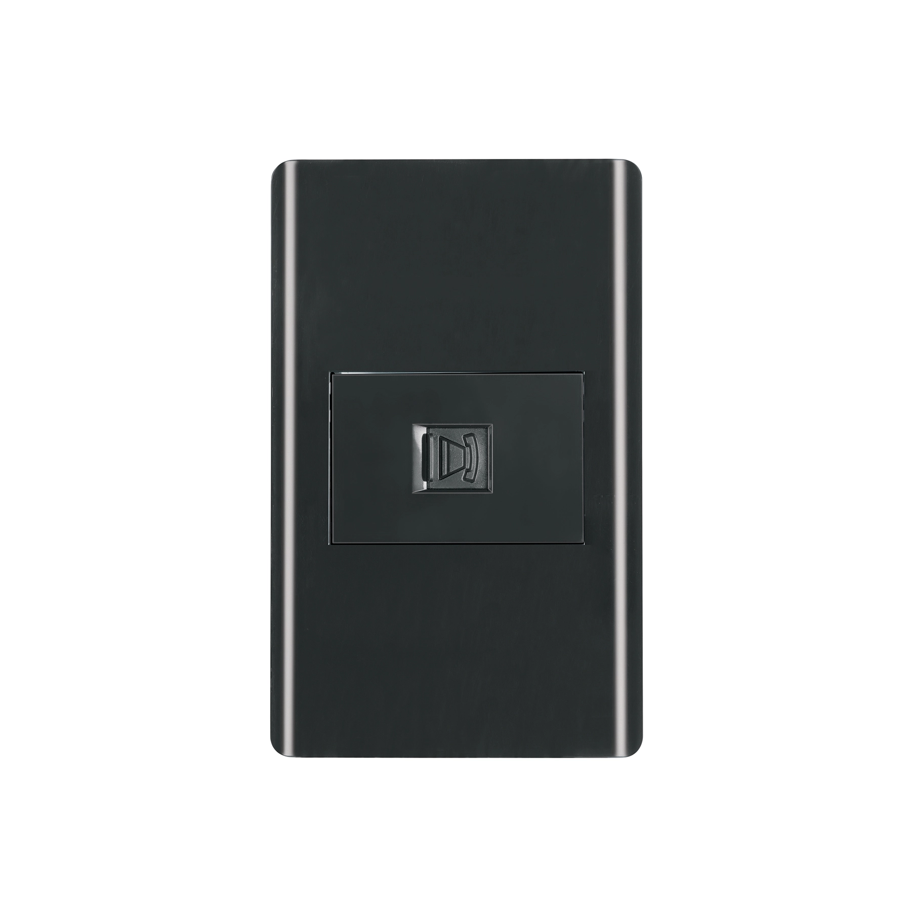 Placa armada negra 1 toma para teléfono 1.5 mód, Lisboa